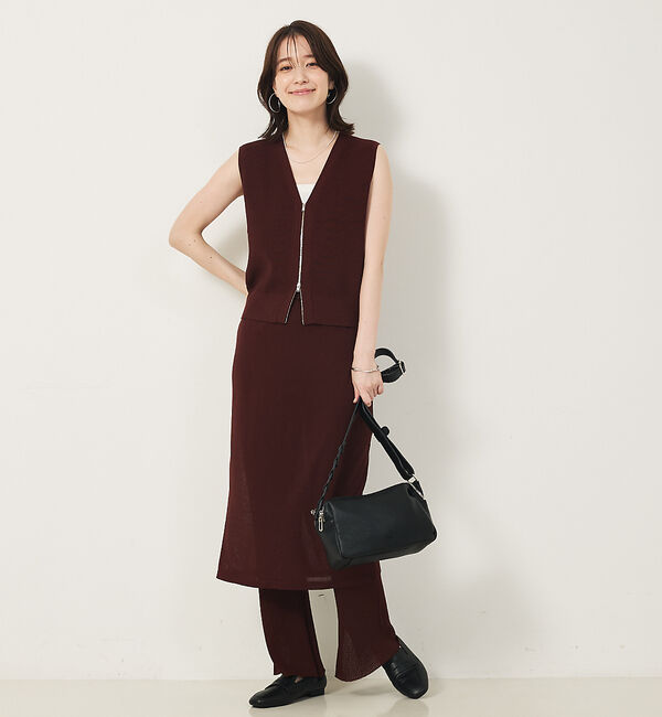 abahouse mavie「【セットアップ対応】ニットスカートレイヤードパンツ」|その他|