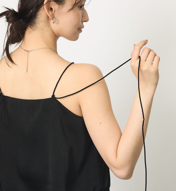 abahouse mavie「【レイヤード映え】サテン裾レースキャミソール」|キャミソール|