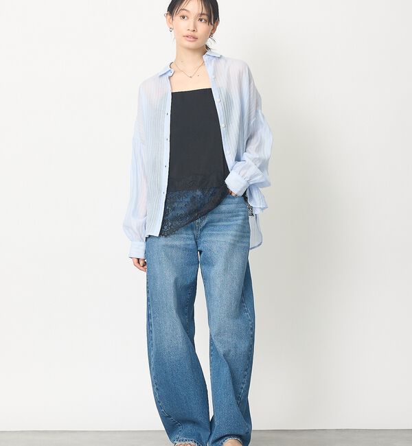 abahouse mavie「【レイヤード映え】サテン裾レースキャミソール」|キャミソール|