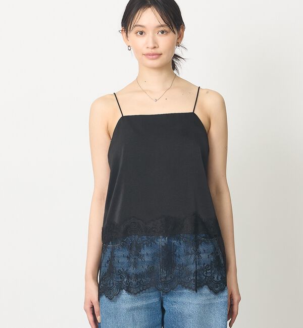 abahouse mavie「【レイヤード映え】サテン裾レースキャミソール」|キャミソール|