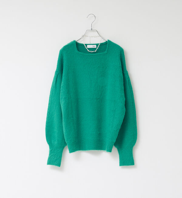 NOMINE「モヘアライクスクエアニット」|ニット・セーター|グリーン
