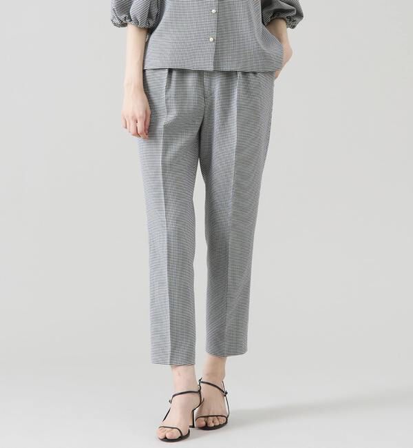 TIARA「2タックテーパードパンツ（セットアップ可）」|その他|ホワイト&times;ブラック