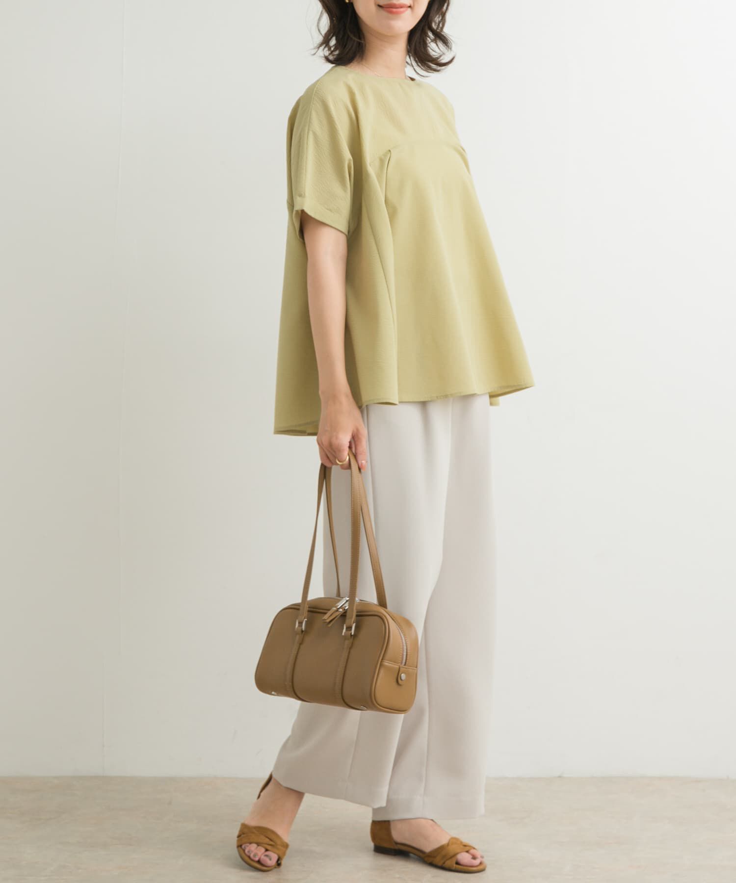 URBAN RESEARCH DOORS「フレア切替えブラウス」|Tシャツ・カットソー|