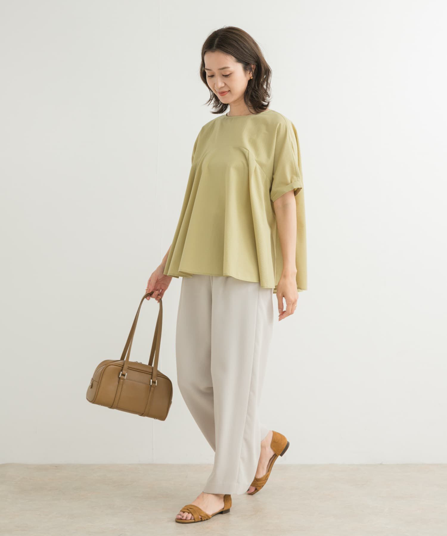 URBAN RESEARCH DOORS「フレア切替えブラウス」|Tシャツ・カットソー|