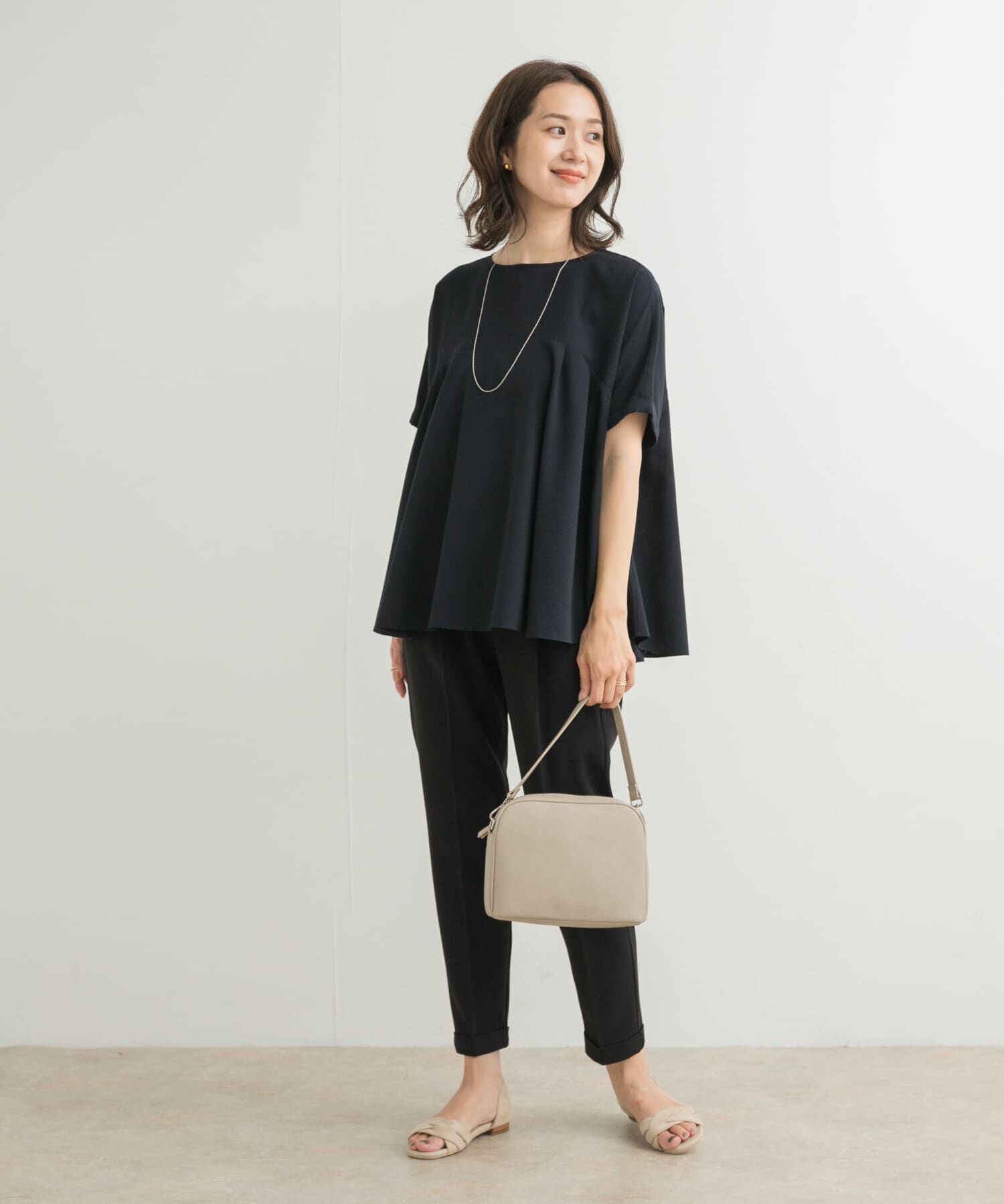 URBAN RESEARCH DOORS「フレア切替えブラウス」|Tシャツ・カットソー|