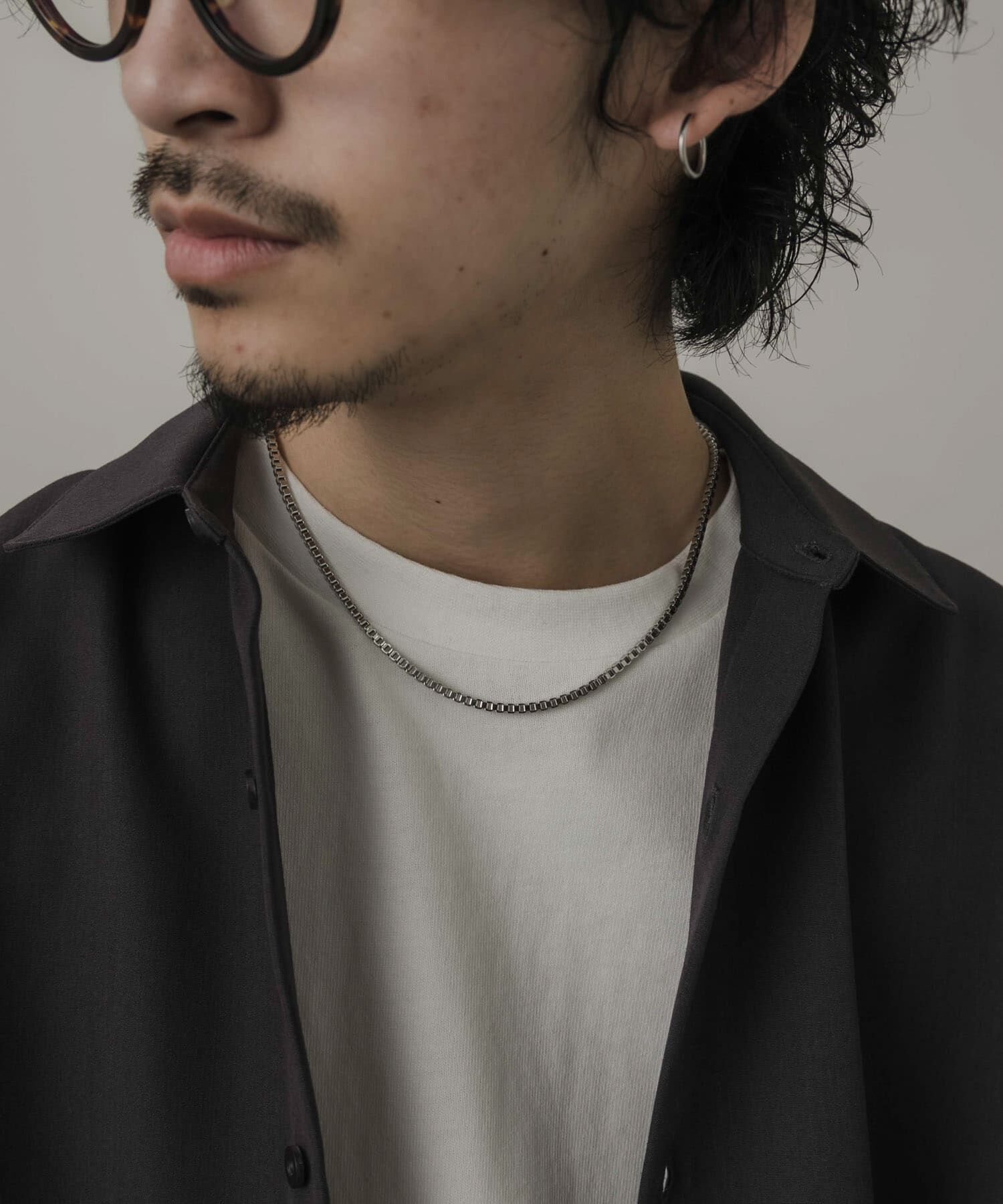 SMELLY「ボックスチェーンマンテルネックレス」|ネックレス|