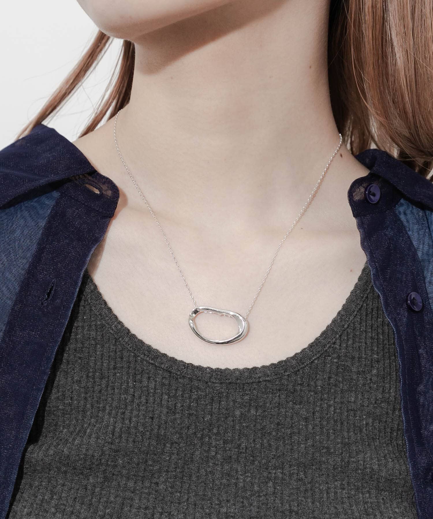 SMELLY「メタルニュアンスリングネックレス」|ネックレス|