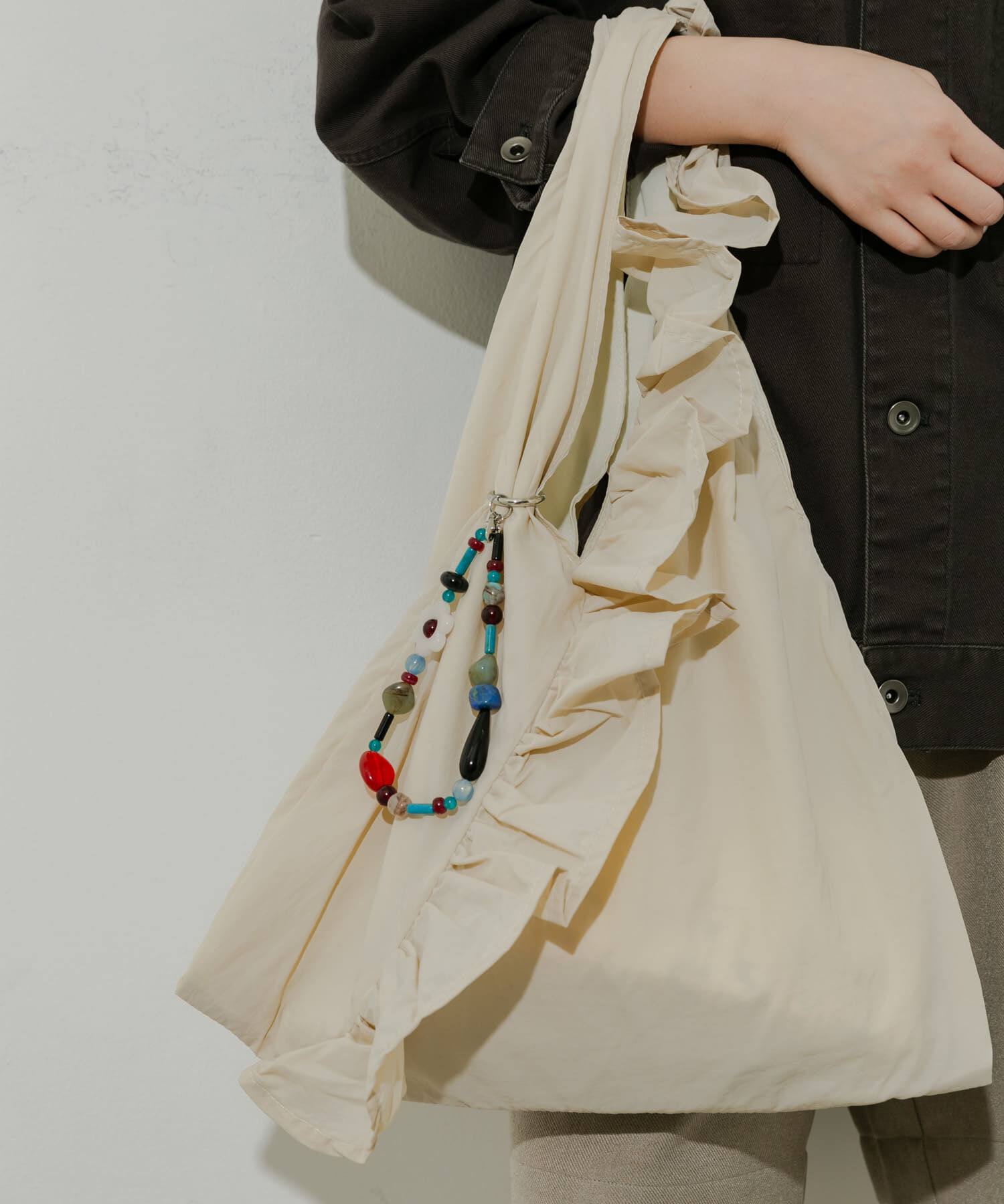 SMELLY「カシュクールフリルトート」|トートバッグ|