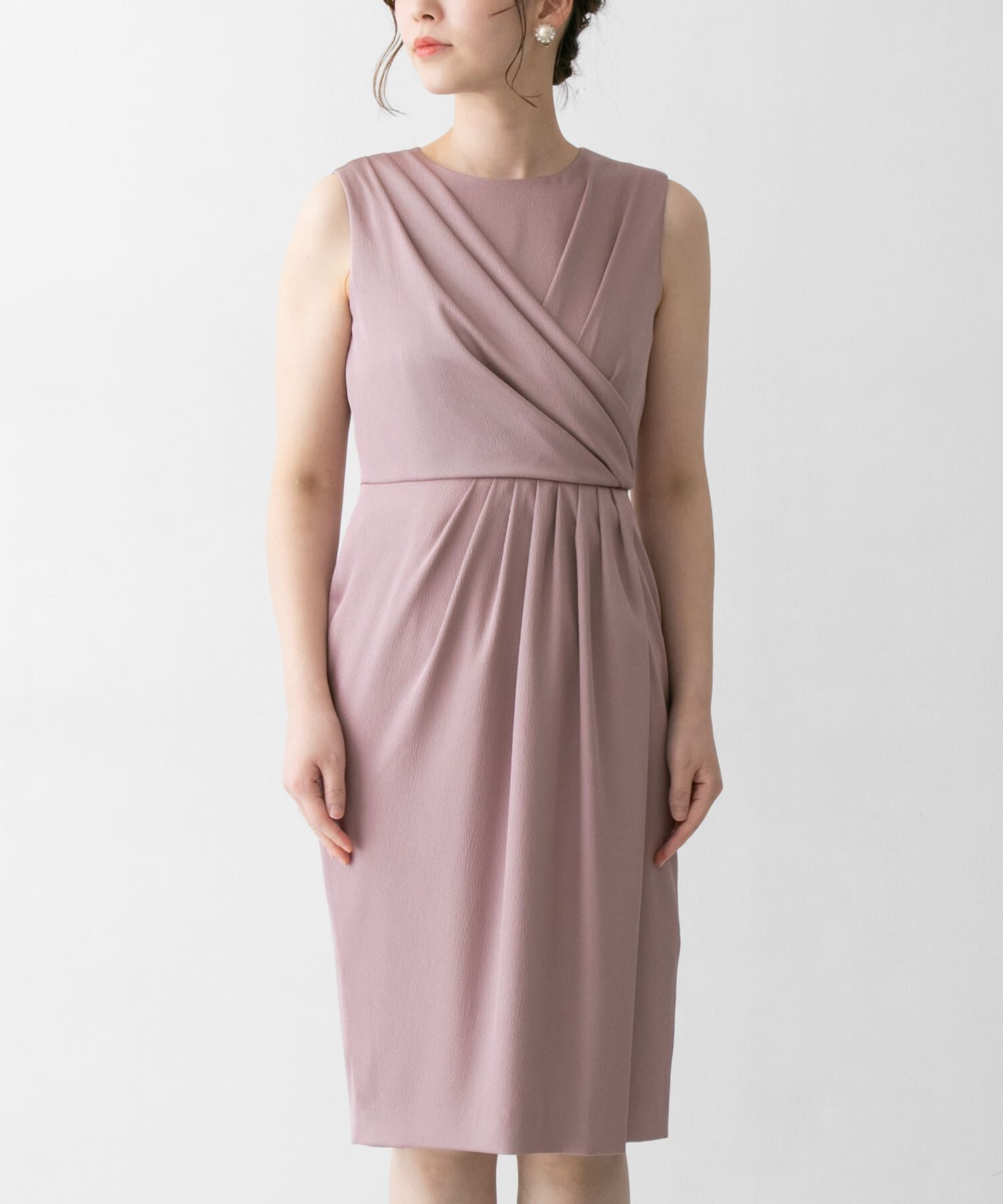 URBAN RESEARCH ROSSO「タックドレープドレス」|ワンピース|