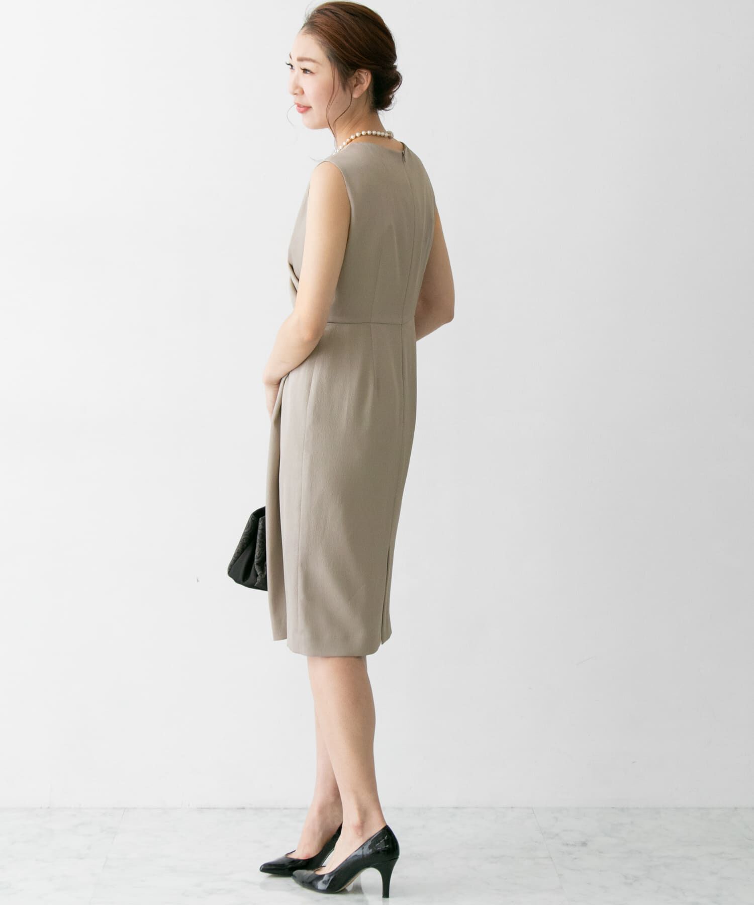 URBAN RESEARCH ROSSO「タックドレープドレス」|ワンピース|