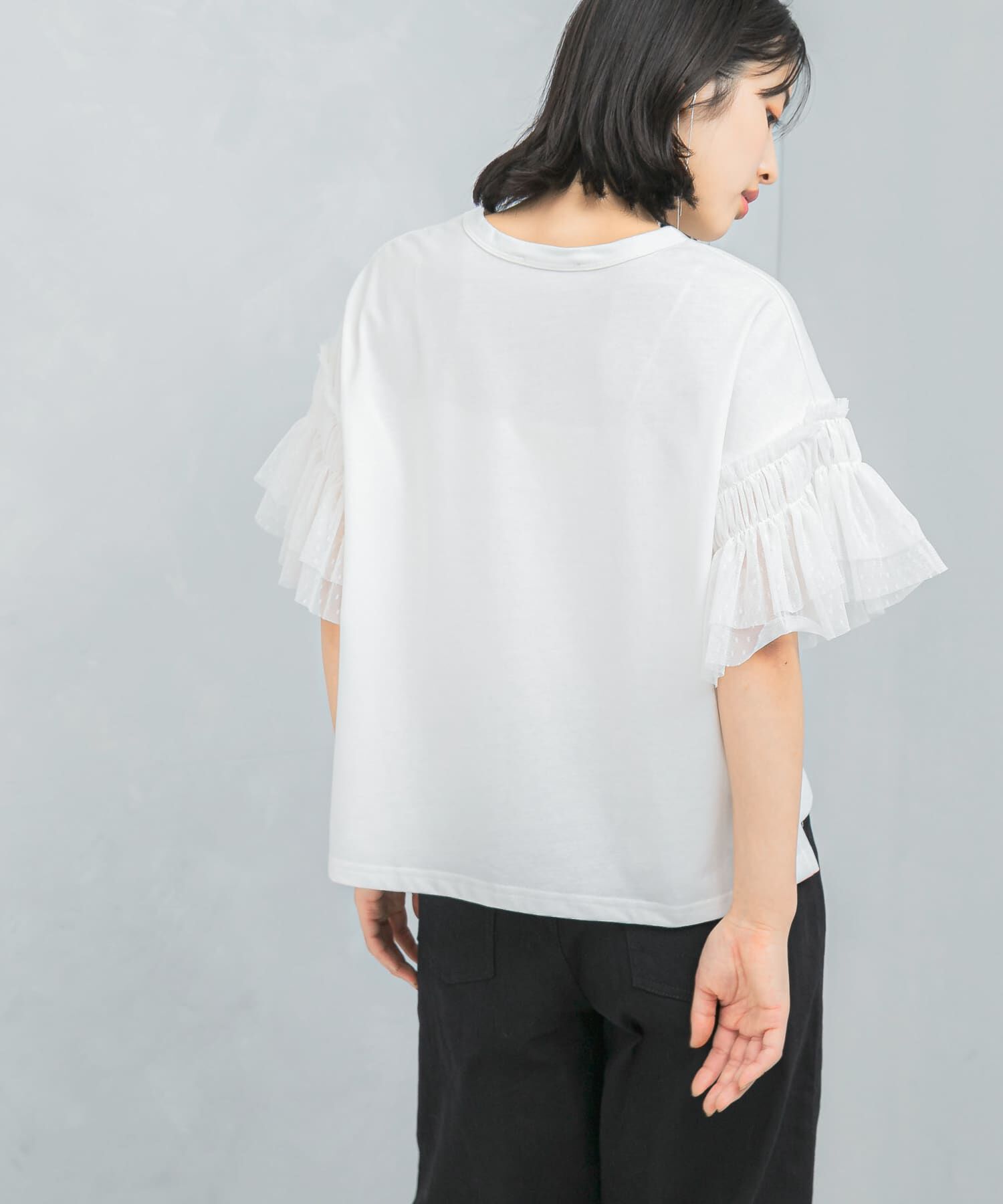 URBAN RESEARCH ROSSO「TORRAZZO DONNA　Mesh sleeve T-shirts」|Tシャツ・カットソー|