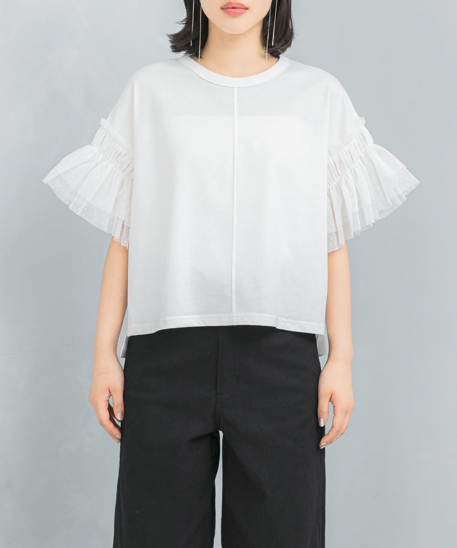 URBAN RESEARCH ROSSO「TORRAZZO DONNA　Mesh sleeve T-shirts」|Tシャツ・カットソー|