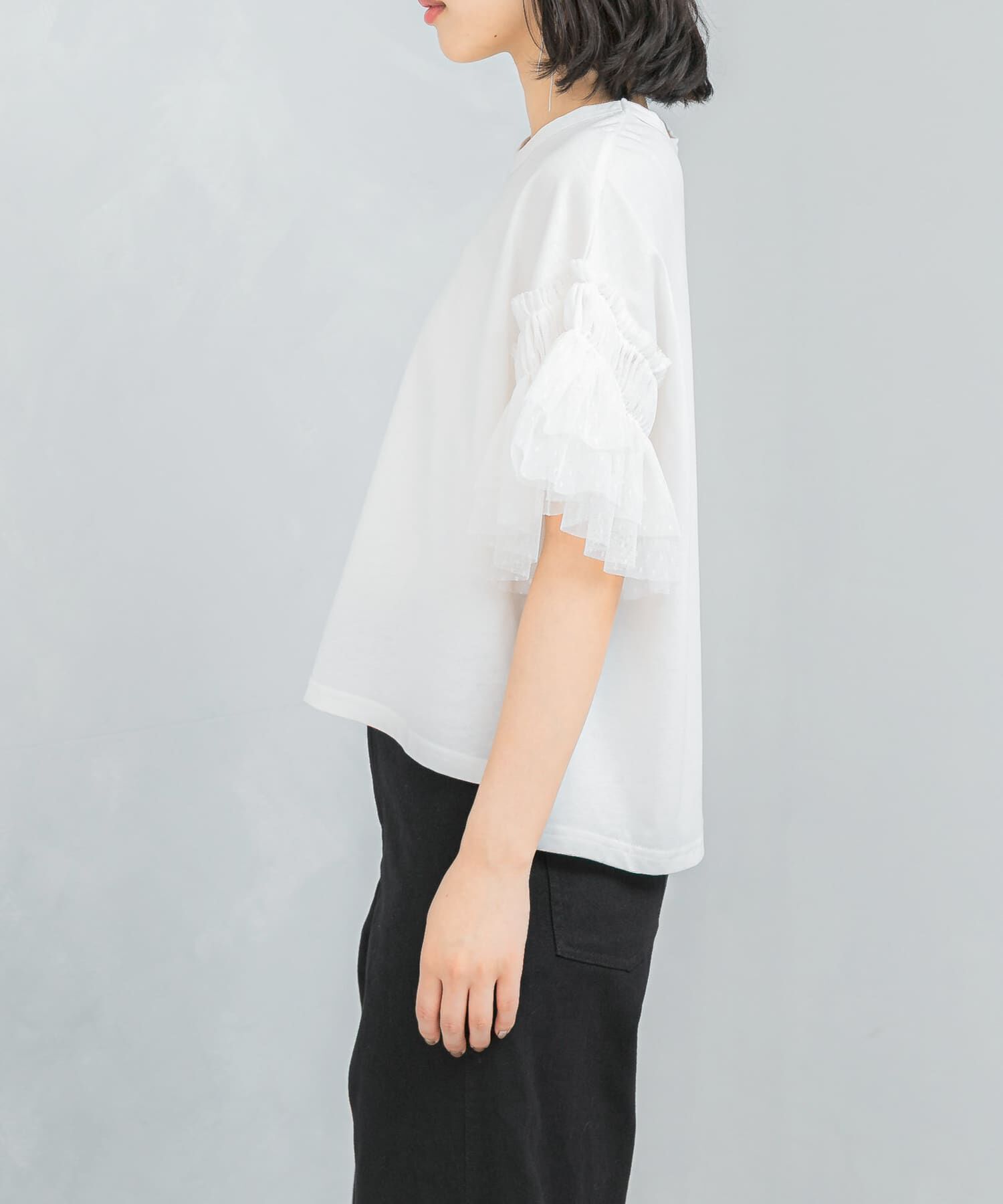 URBAN RESEARCH ROSSO「TORRAZZO DONNA　Mesh sleeve T-shirts」|Tシャツ・カットソー|