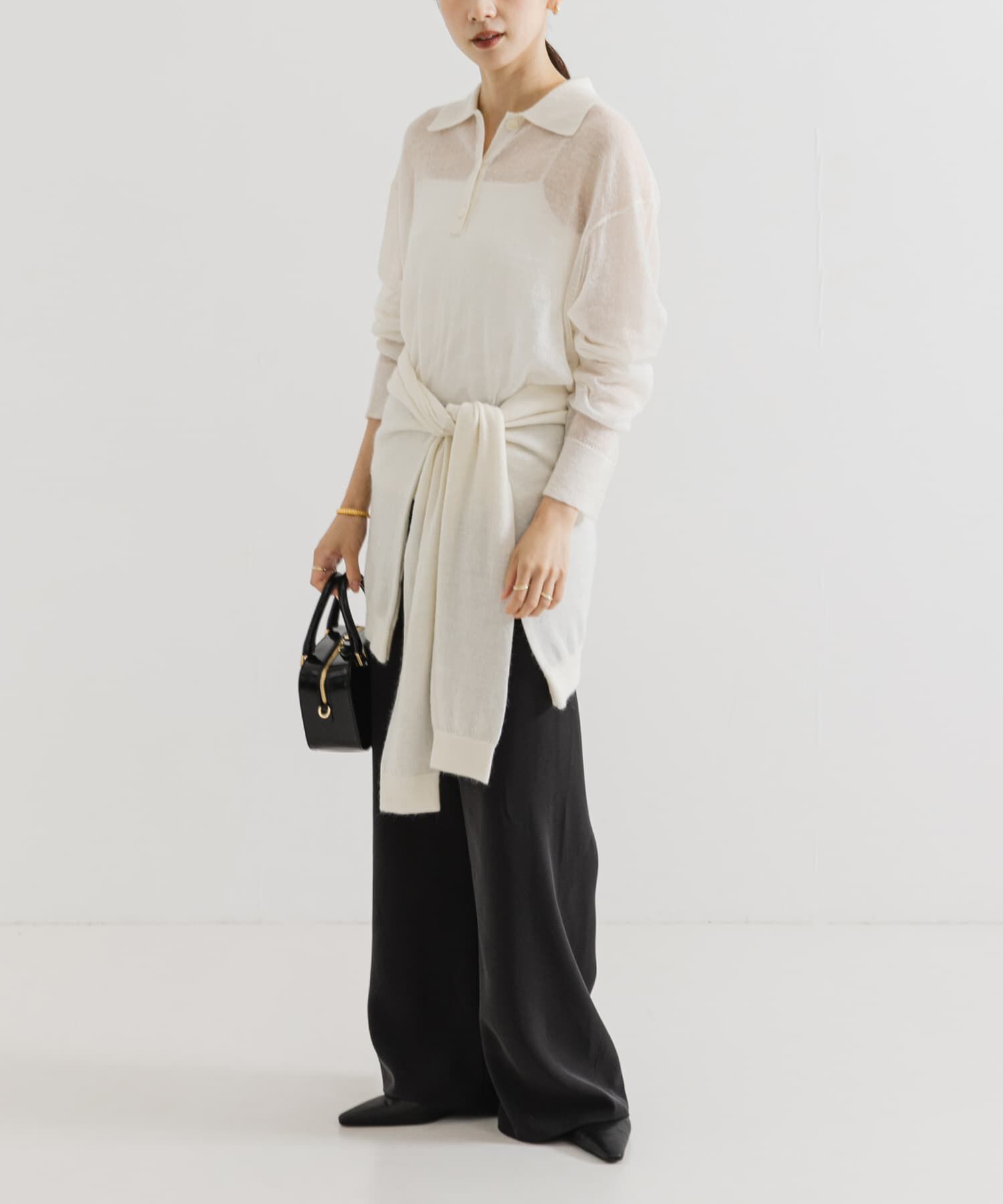 URBAN RESEARCH「ヘアリーポロ衿付きニット」|ニット・セーター|