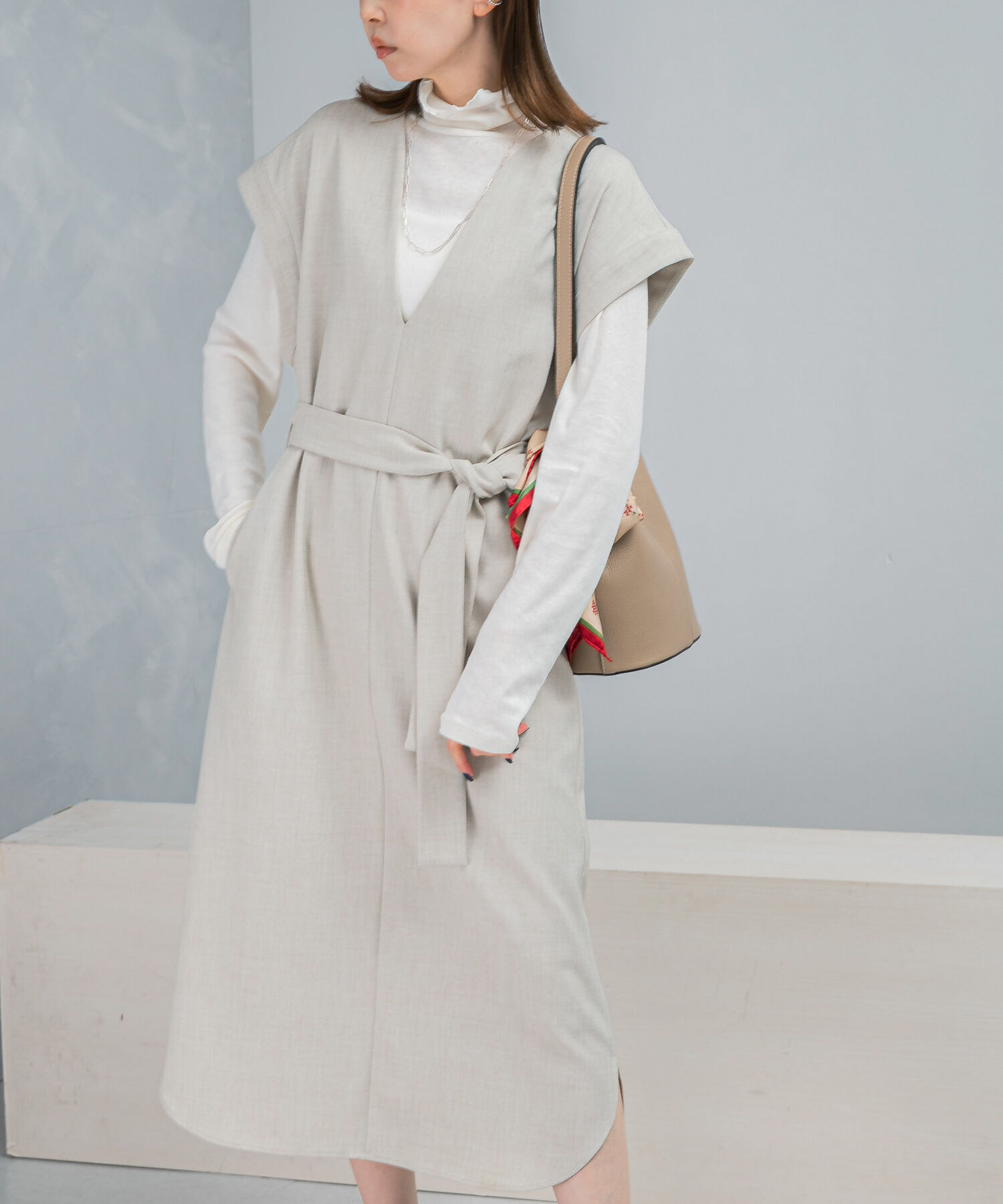 URBAN RESEARCH ROSSO「ウエストマークジャンパースカート」|ワンピース|