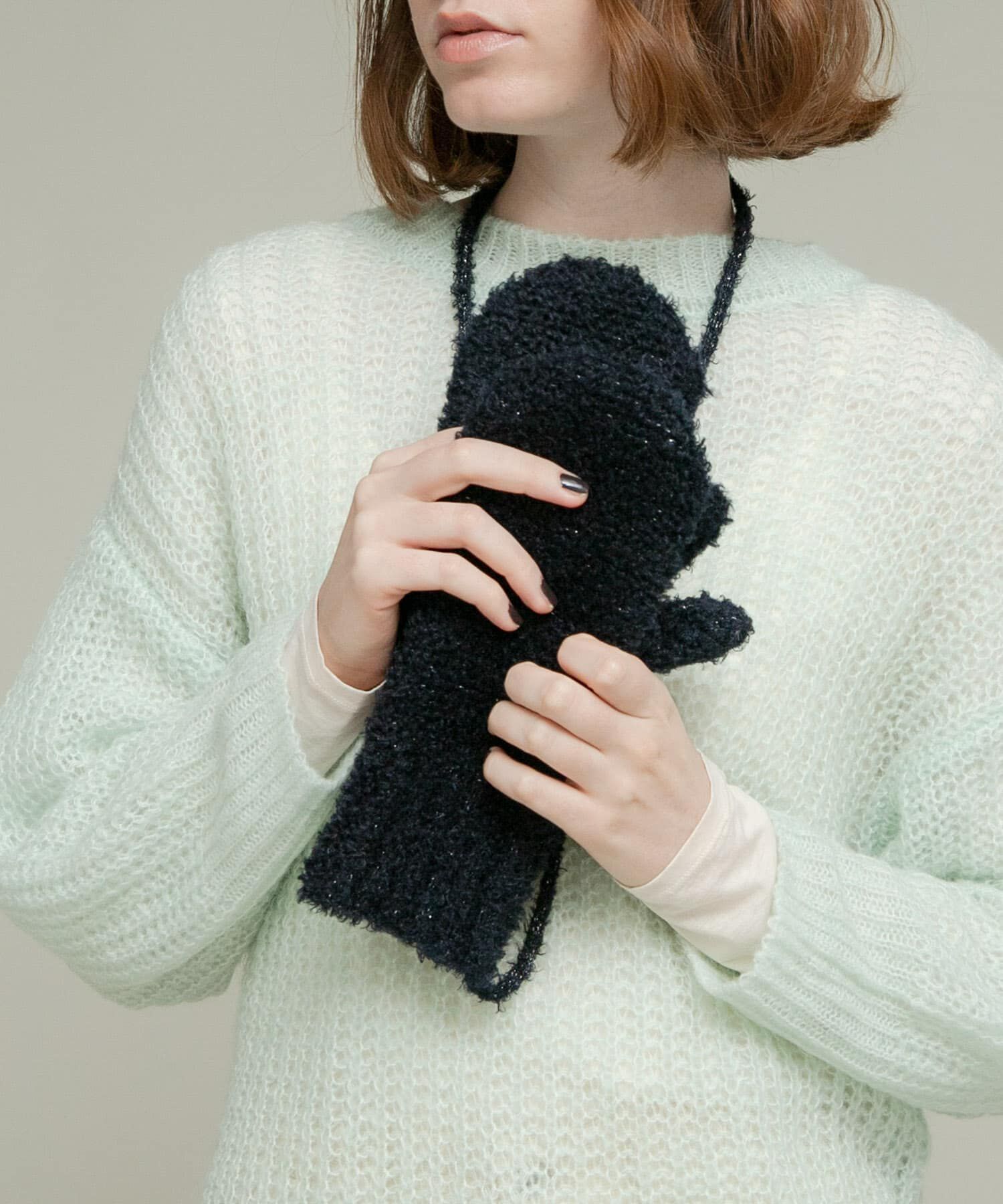 Sonny Label 「ラメブークレーニットミトン」|手袋|