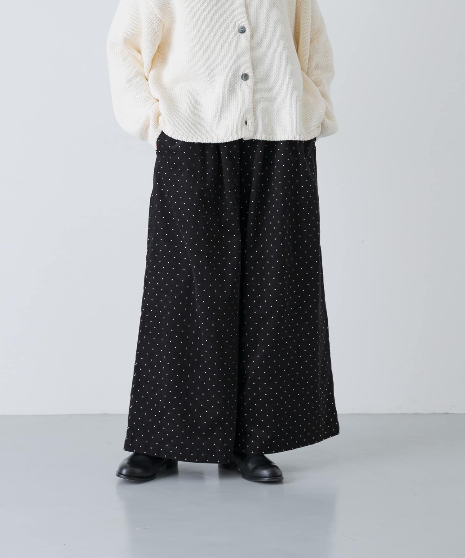 かぐれ「ドットコーデュロイワイドパンツ」|その他|