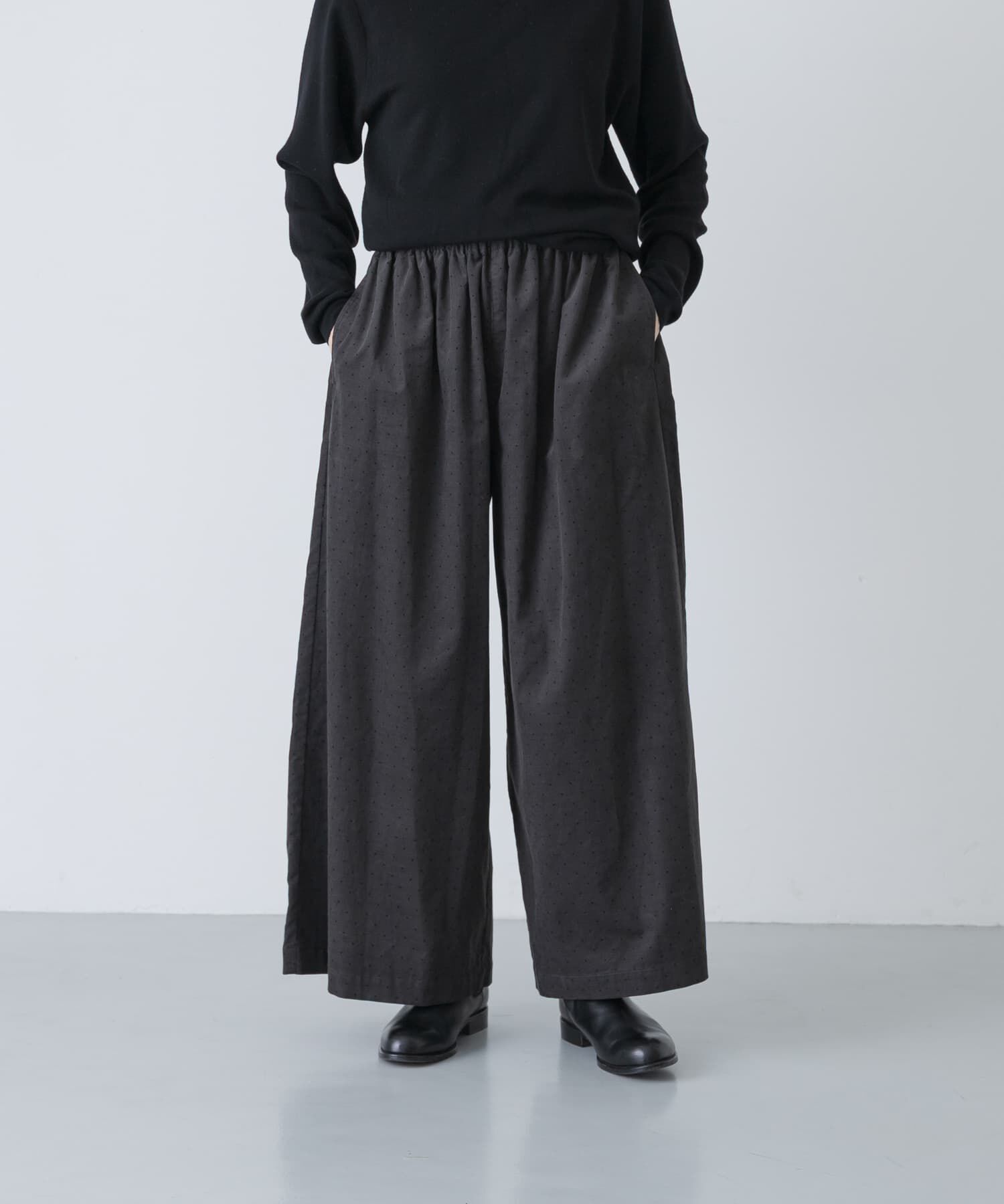 かぐれ「ドットコーデュロイワイドパンツ」|その他|