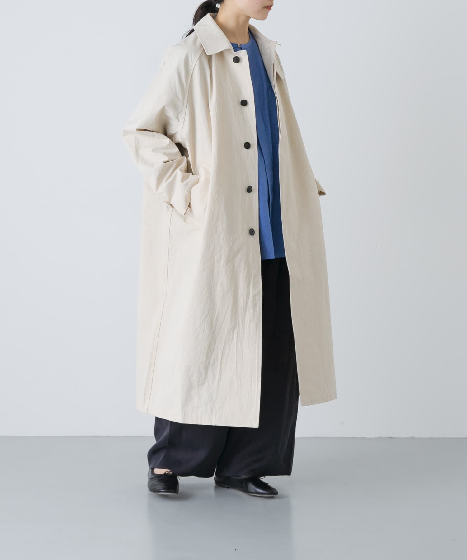 かぐれ「コットンバルコート」|ステンカラーコート|