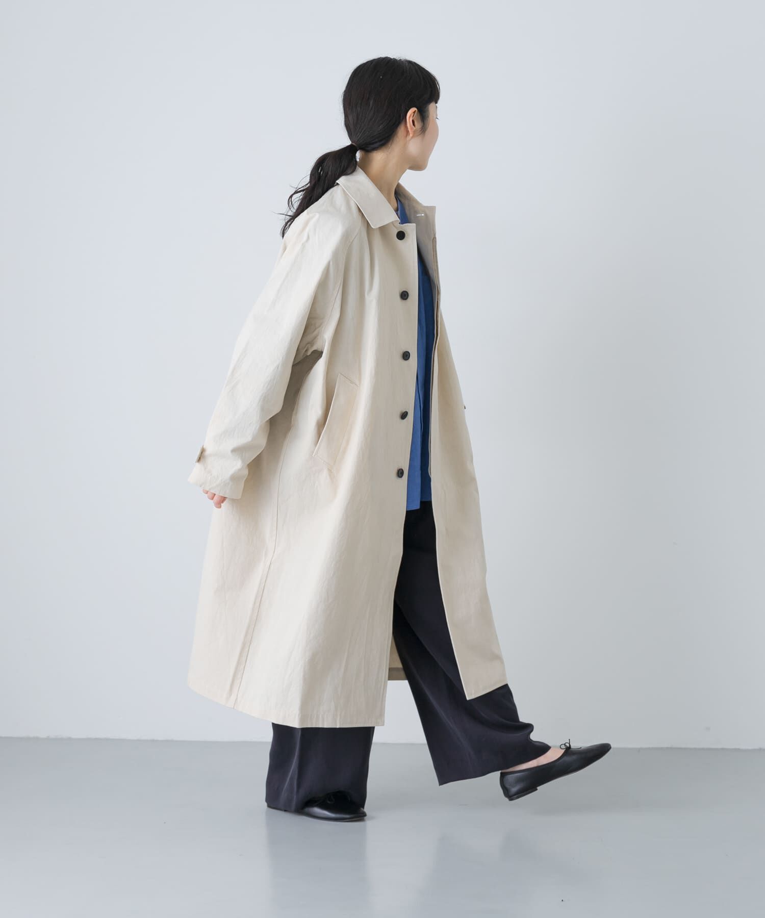 かぐれ「コットンバルコート」|ステンカラーコート|