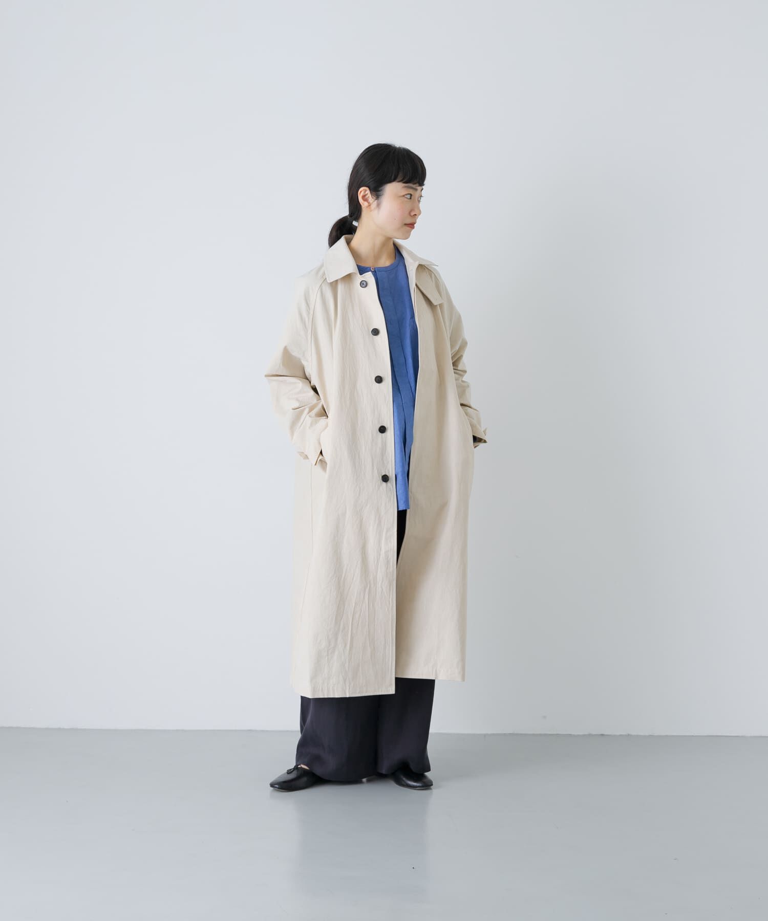 かぐれ「コットンバルコート」|ステンカラーコート|