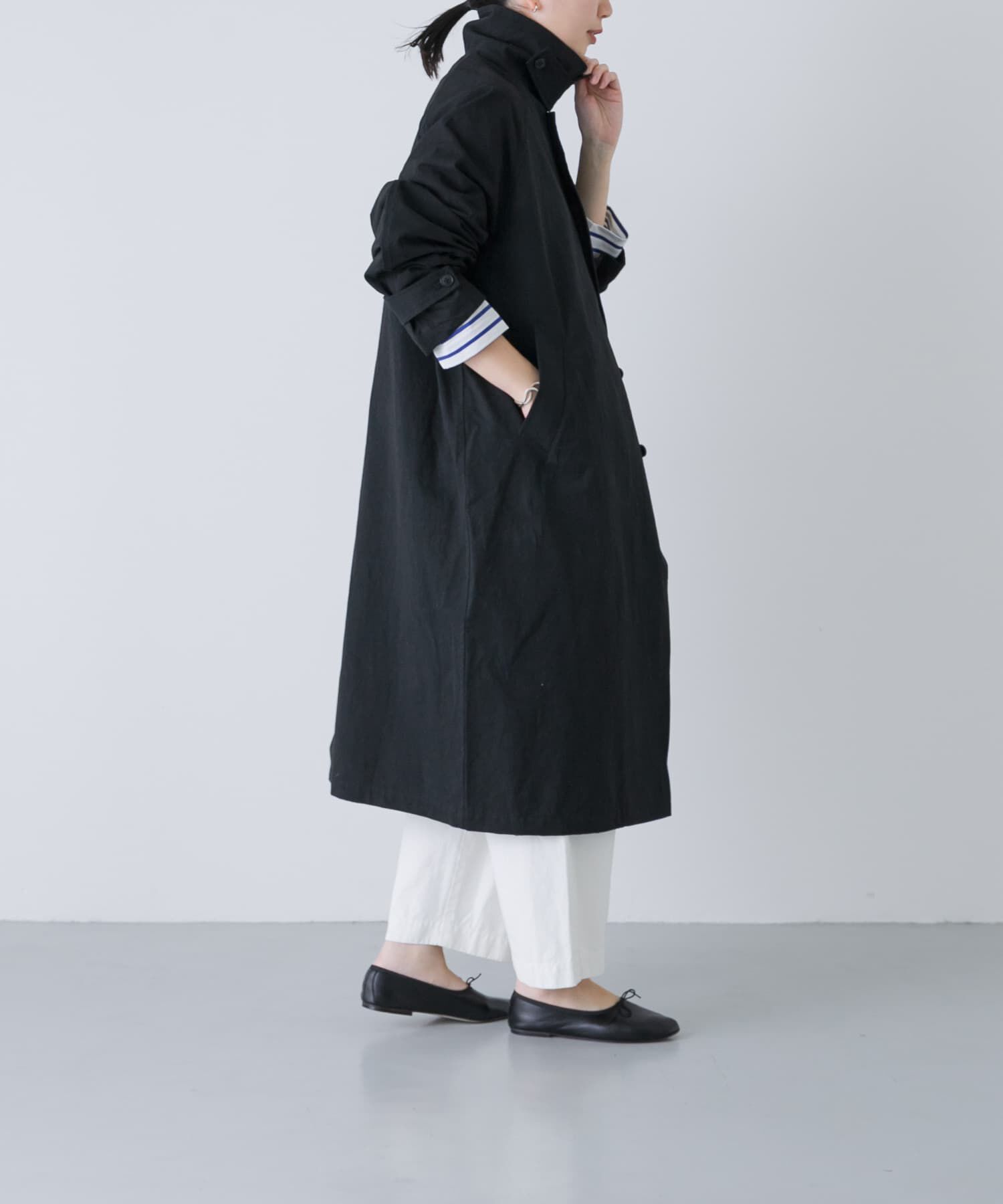 かぐれ「コットンバルコート」|ステンカラーコート|