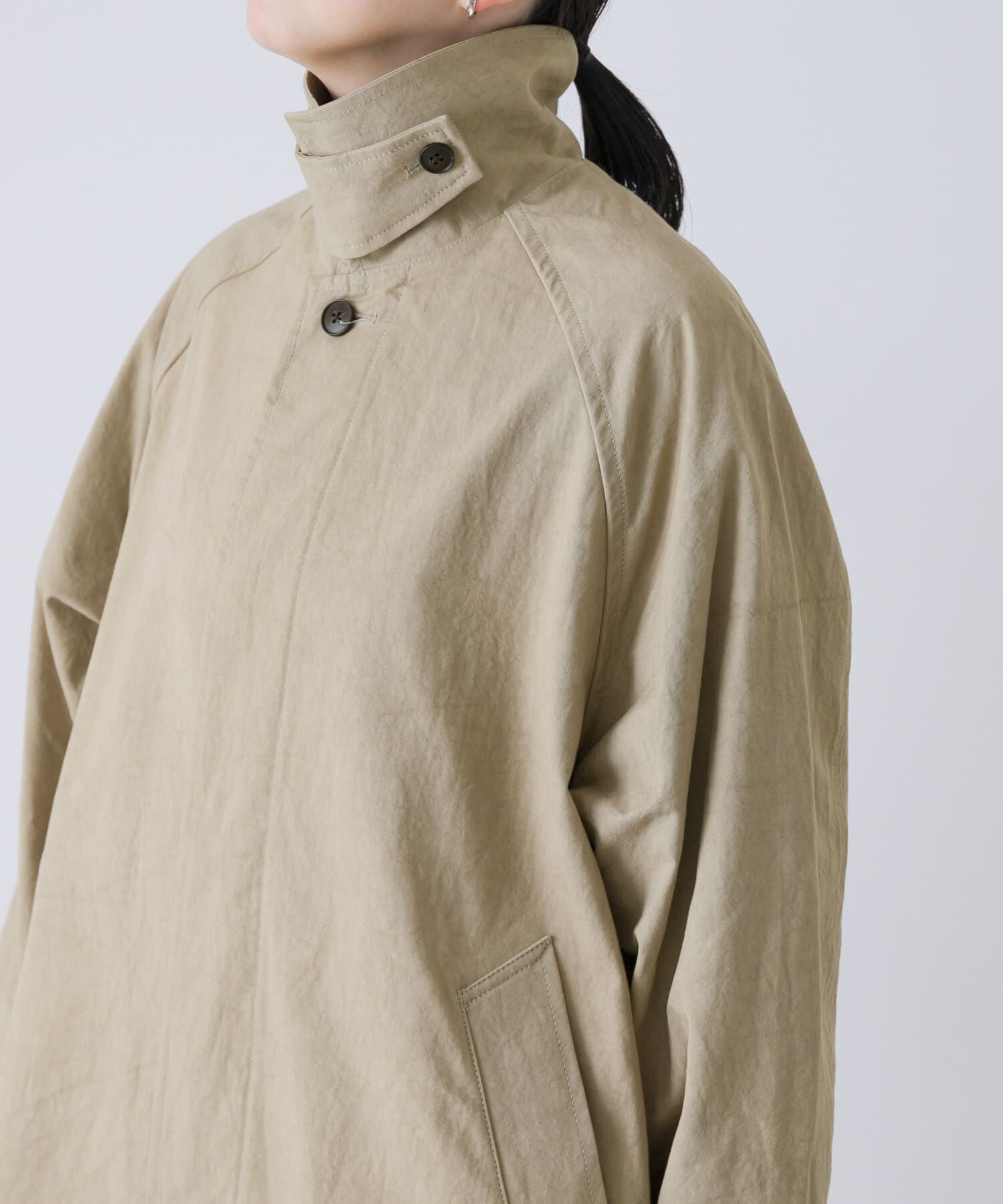 かぐれ「コットンバルコート」|ステンカラーコート|