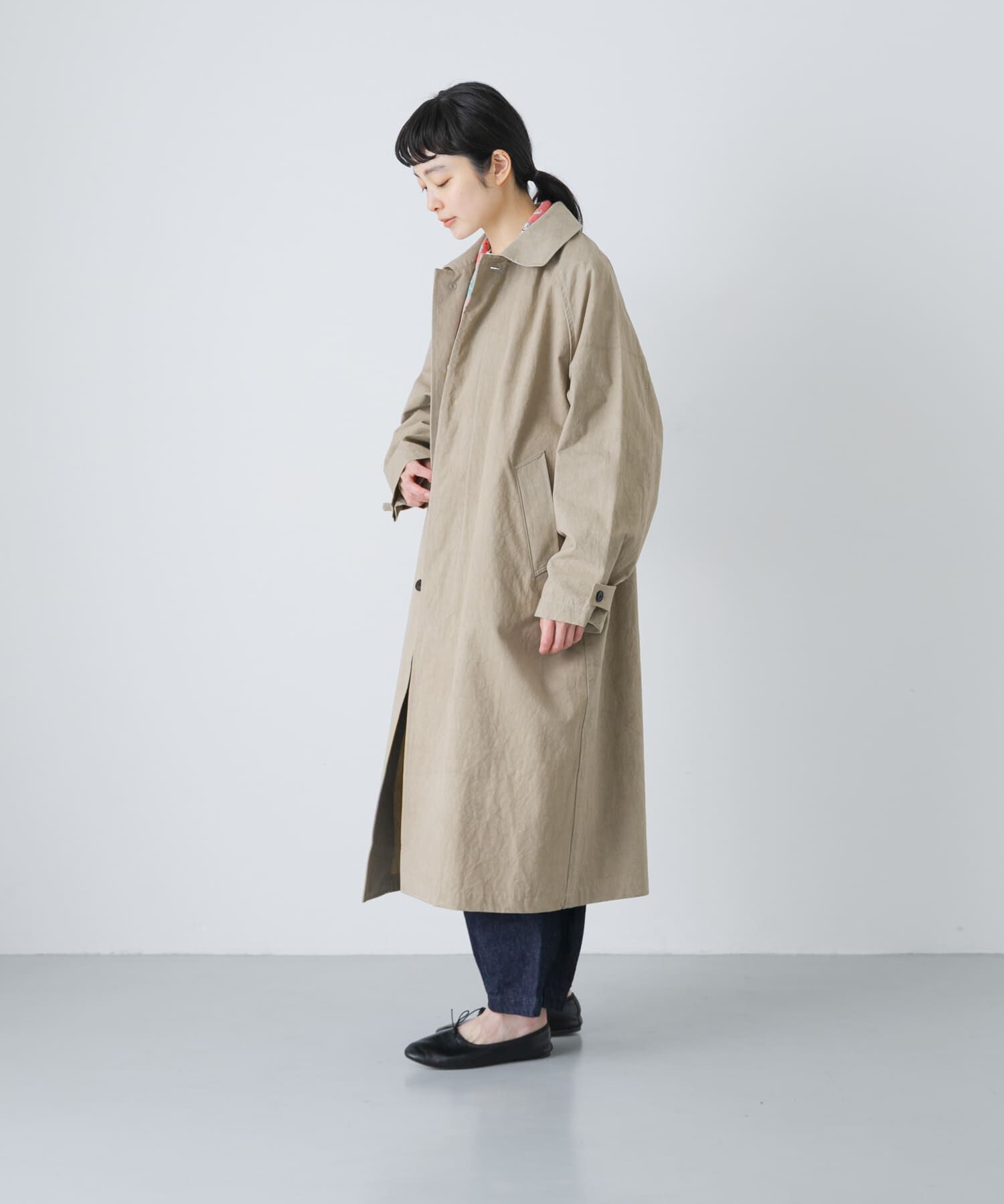 かぐれ「コットンバルコート」|ステンカラーコート|