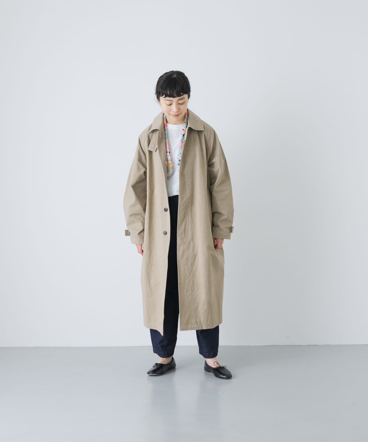 かぐれ「コットンバルコート」|ステンカラーコート|