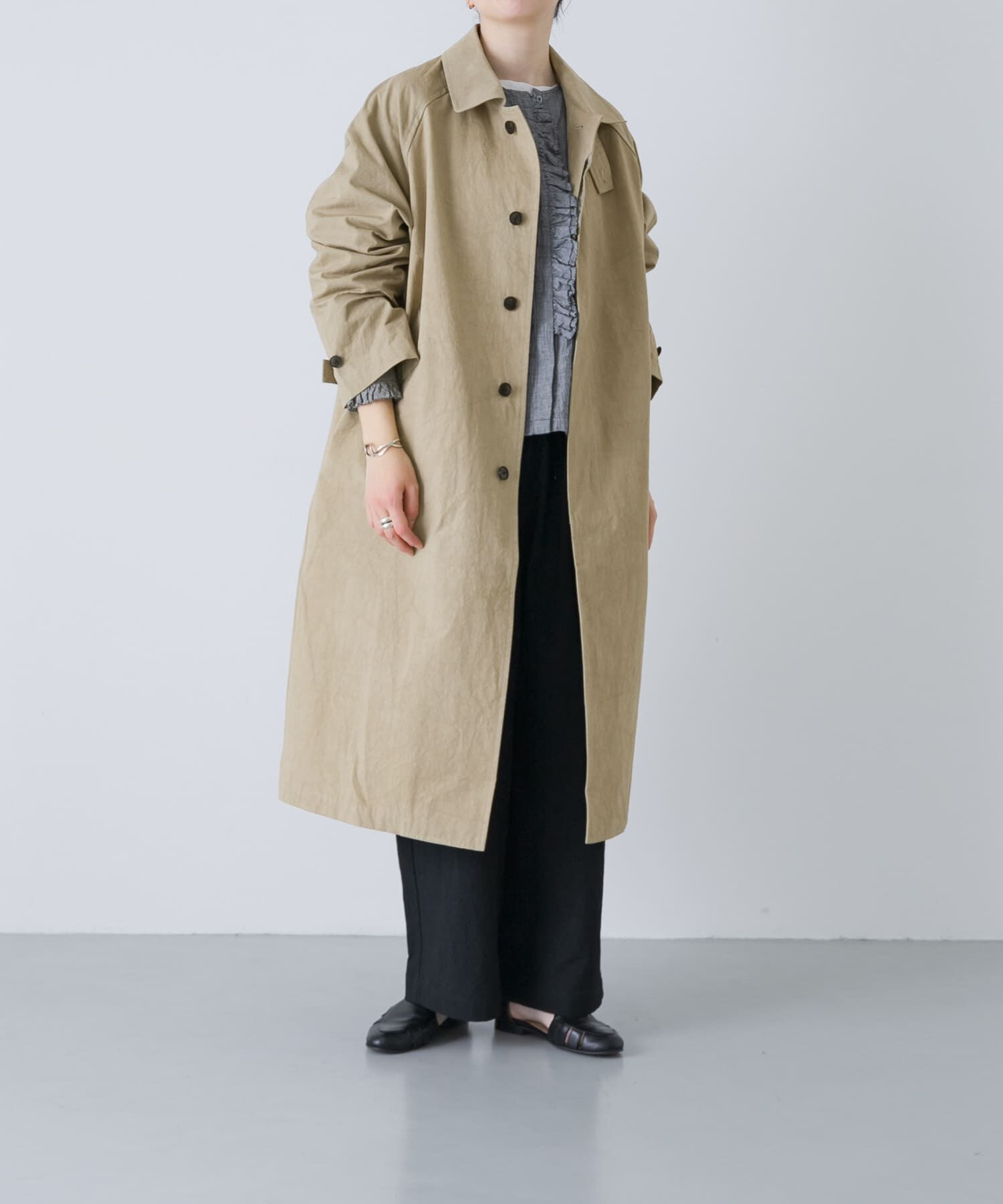 かぐれ「コットンバルコート」|ステンカラーコート|