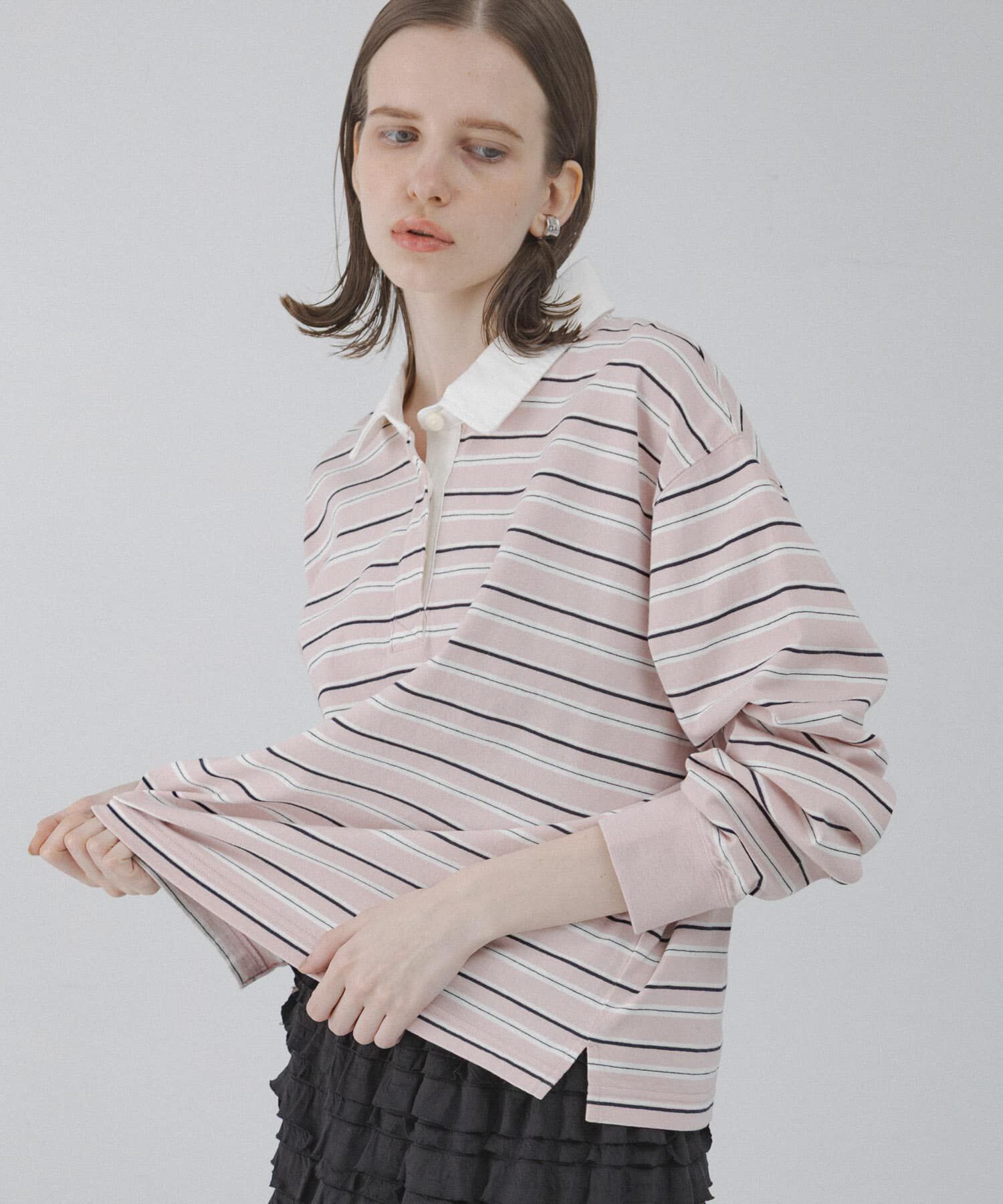 Sonny Label 「マルチボーダーラガーシャツ」|Tシャツ・カットソー|ピンク系その他