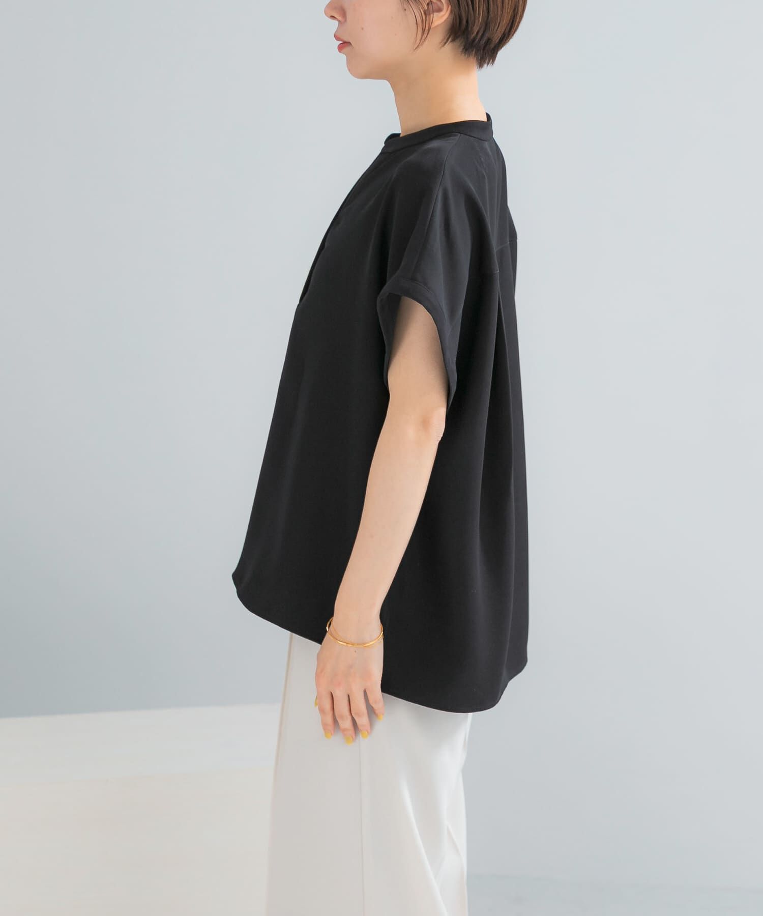 URBAN RESEARCH ROSSO「『セットアップ対応』 UVカット/接触冷感 バンドカラー プルオーバー」|シャツ・ブラウス|