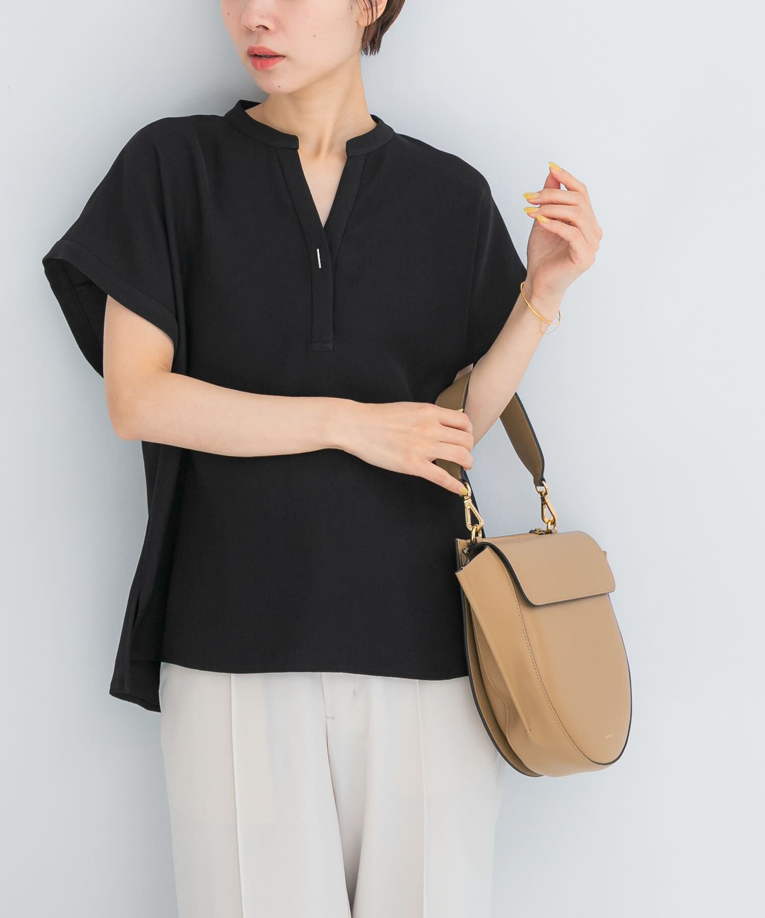 URBAN RESEARCH ROSSO「『セットアップ対応』 UVカット/接触冷感 バンドカラー プルオーバー」|シャツ・ブラウス|