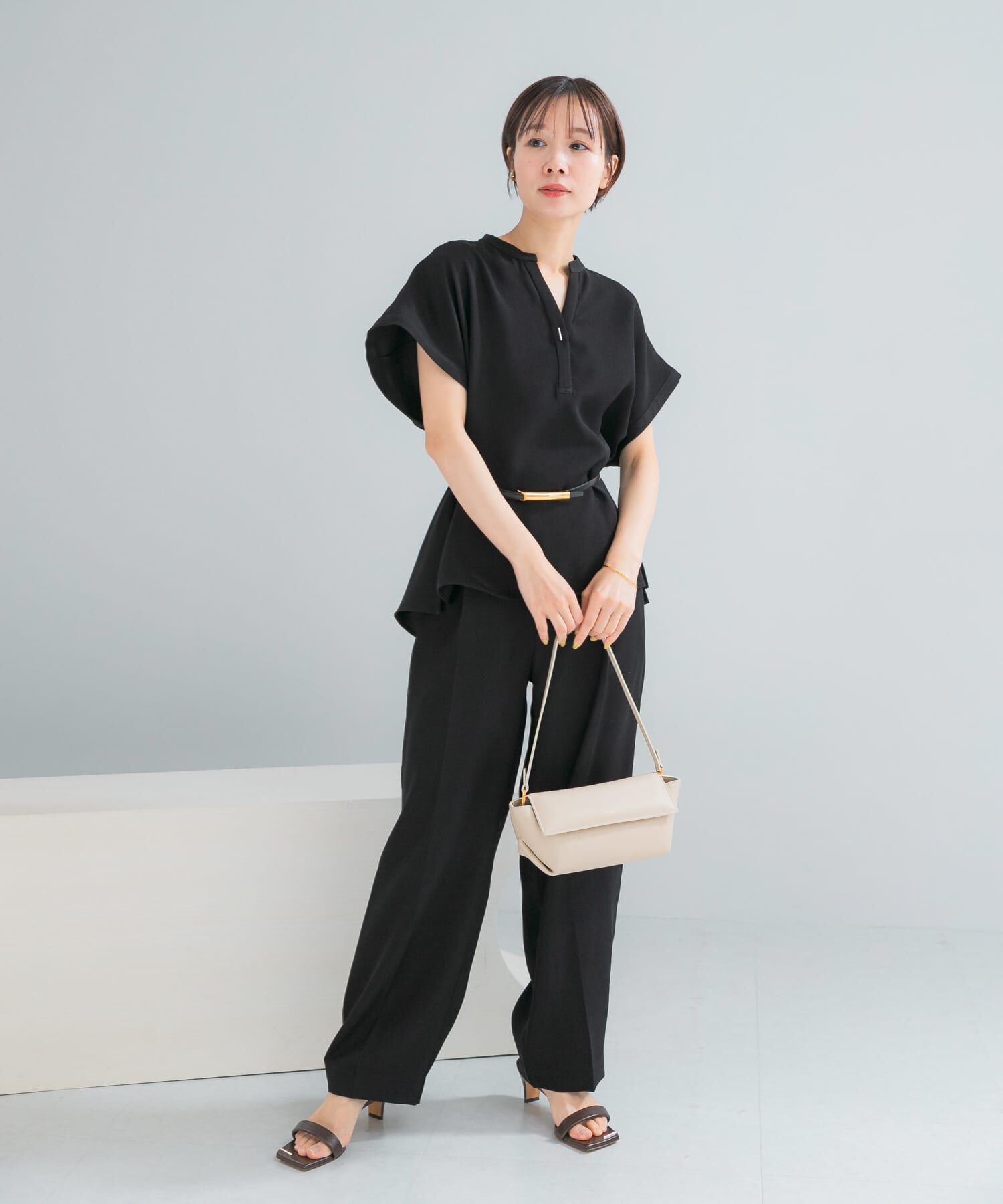 URBAN RESEARCH ROSSO「『セットアップ対応』 UVカット/接触冷感 バンドカラー プルオーバー」|シャツ・ブラウス|