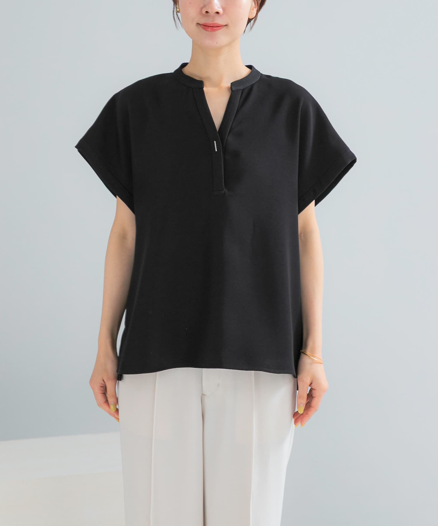 URBAN RESEARCH ROSSO「『セットアップ対応』 UVカット/接触冷感 バンドカラー プルオーバー」|シャツ・ブラウス|