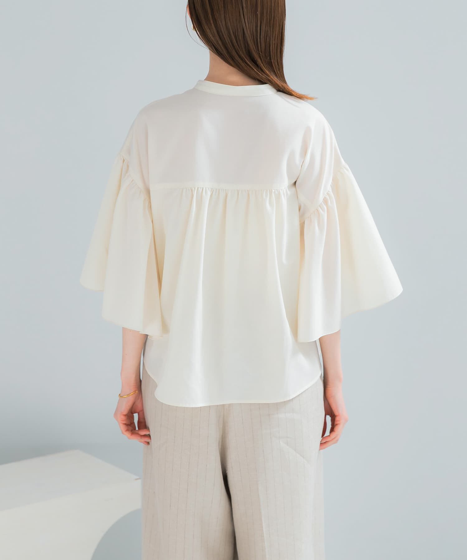 URBAN RESEARCH ROSSO「UVカットウォッシャブルリネン混ブラウス」|シャツ・ブラウス|