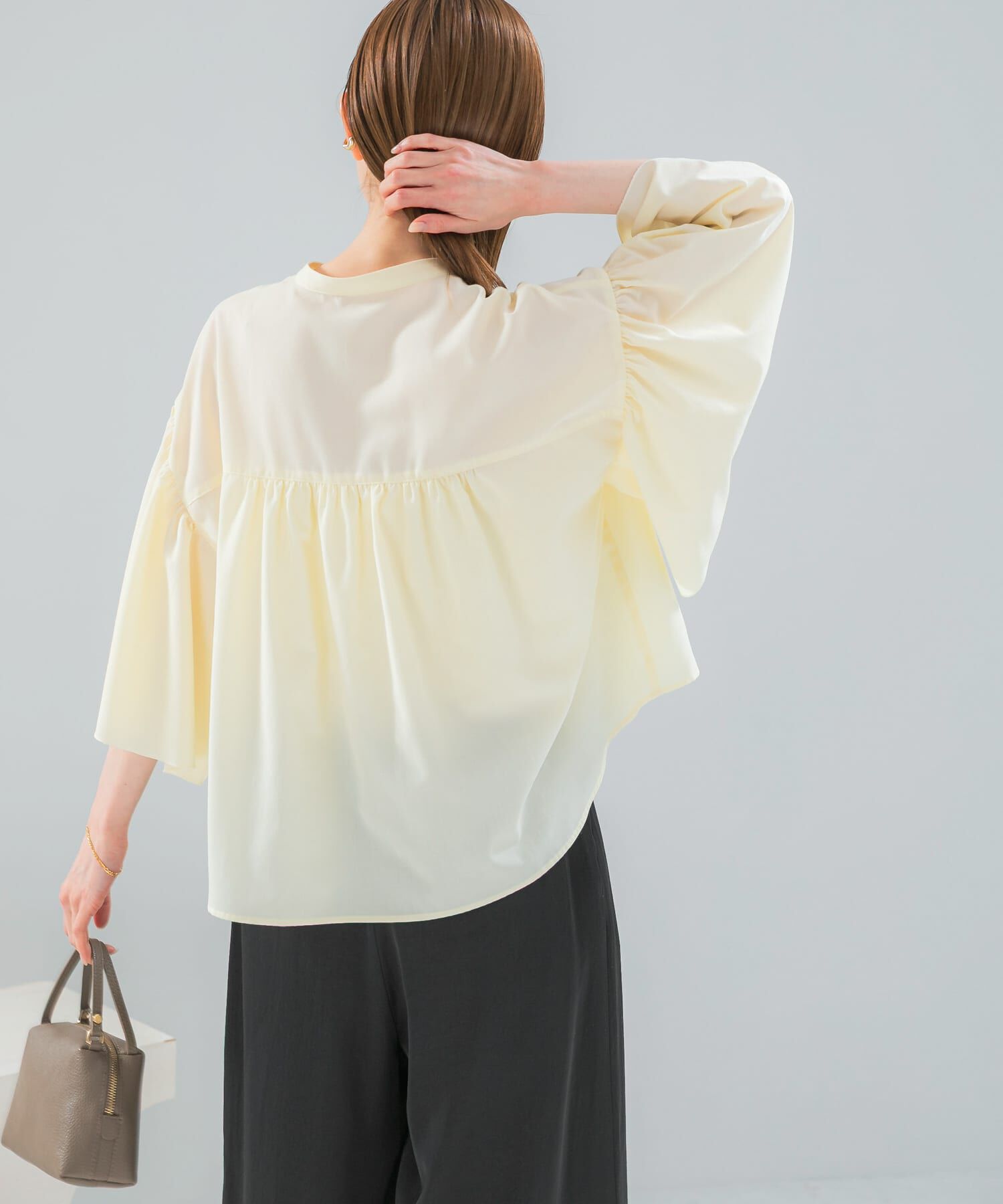 URBAN RESEARCH ROSSO「UVカットウォッシャブルリネン混ブラウス」|シャツ・ブラウス|