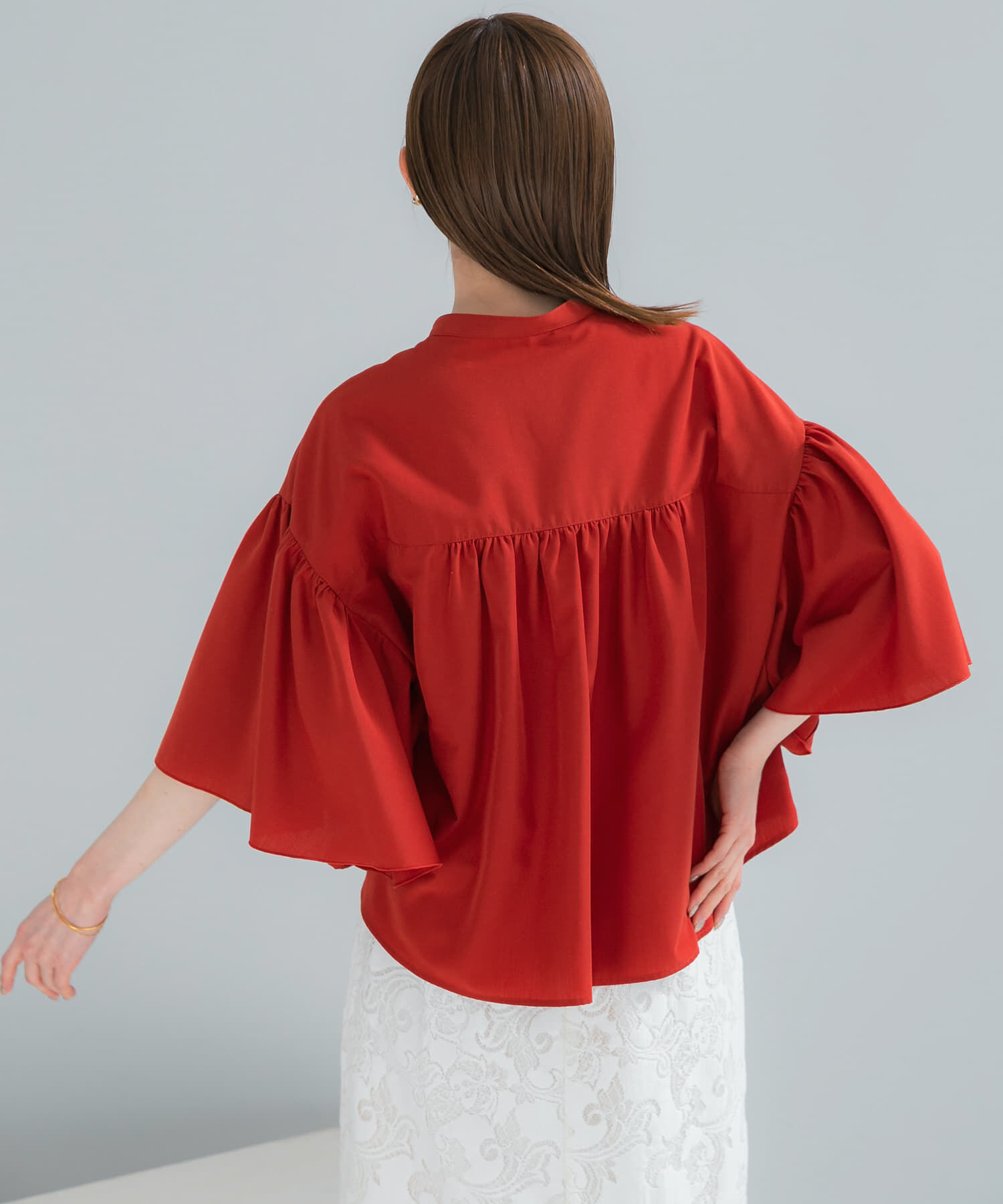 URBAN RESEARCH ROSSO「UVカットウォッシャブルリネン混ブラウス」|シャツ・ブラウス|