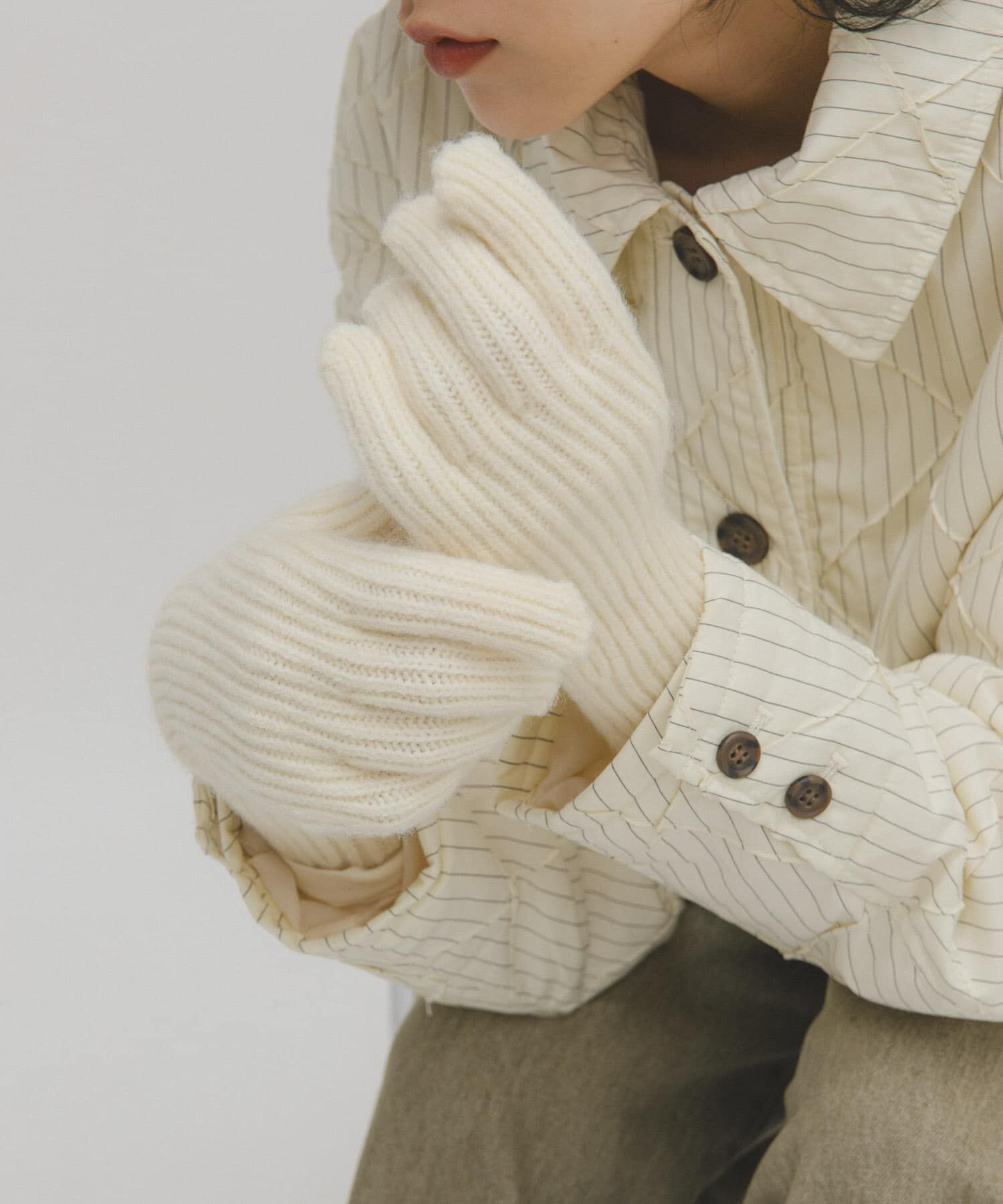  「リブニットグローブ」|手袋|