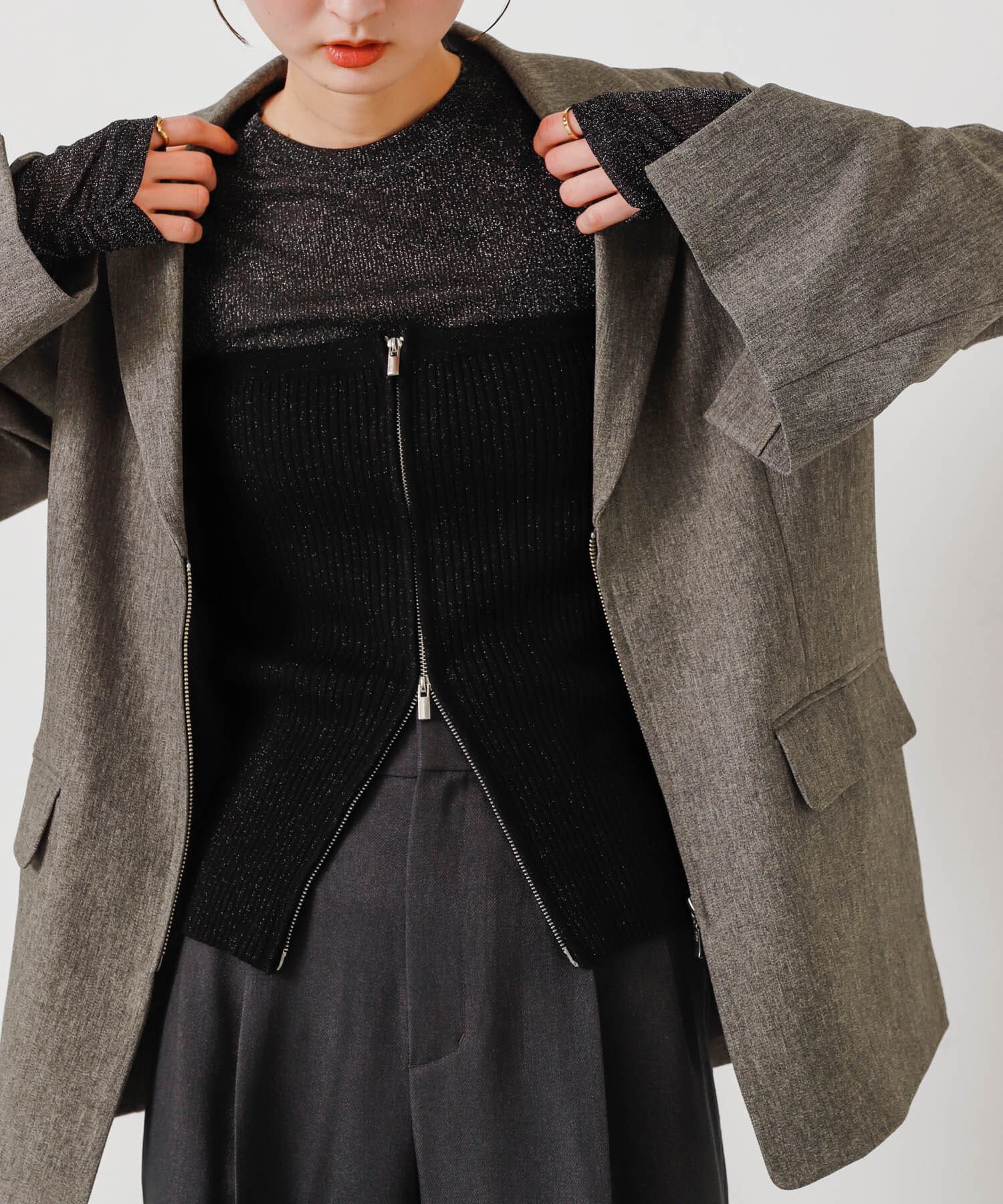 SENSE OF PLACE by URBAN RESEARCH「ラメジップニットビスチェ」|その他|