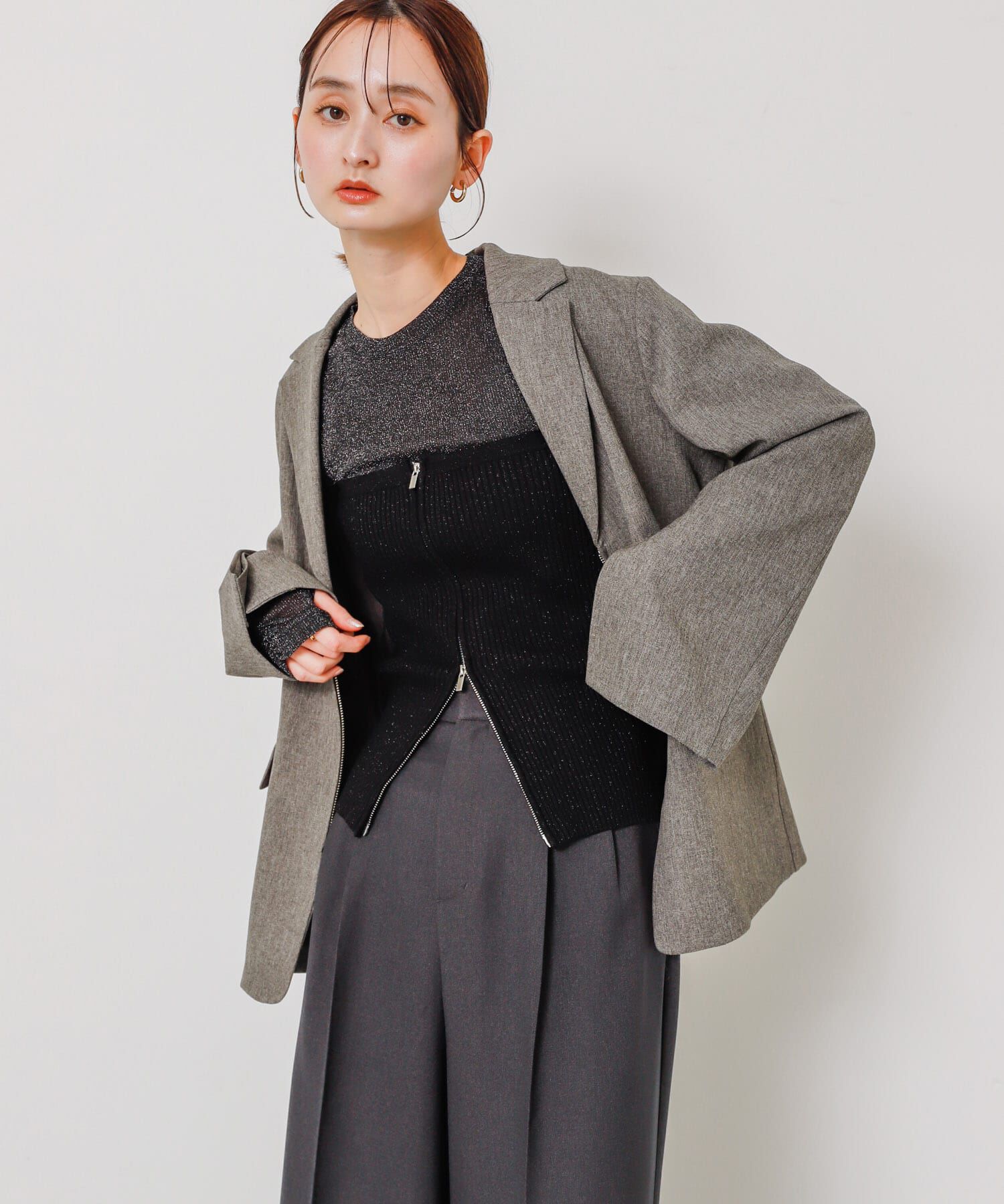 SENSE OF PLACE by URBAN RESEARCH「ラメジップニットビスチェ」|その他|