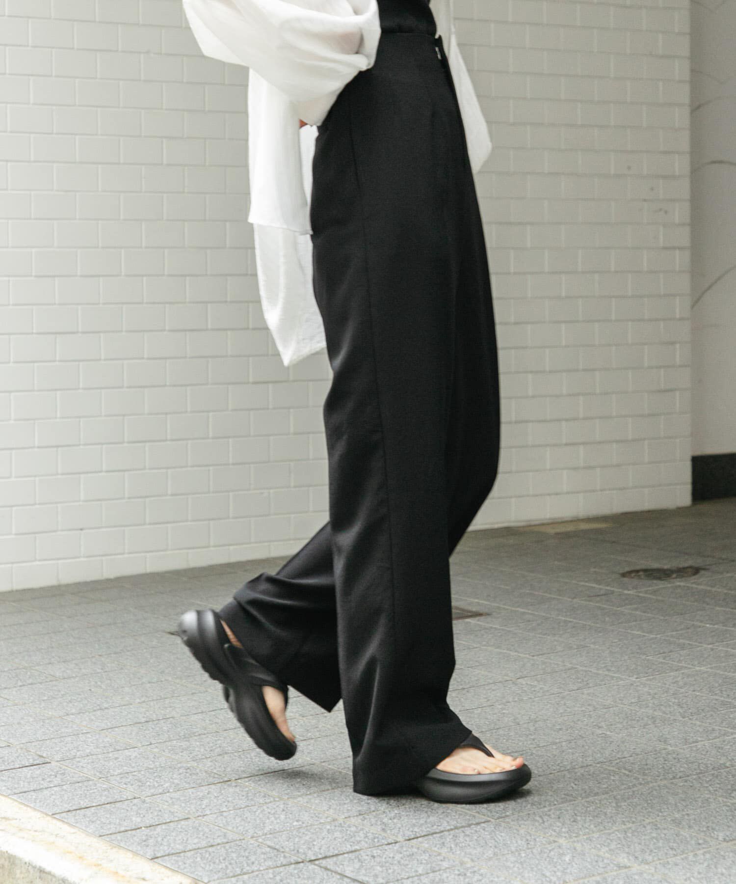 SENSE OF PLACE by URBAN RESEARCH「『UR TECH DRYLUXE』リネンライクワイドパンツ」|その他|