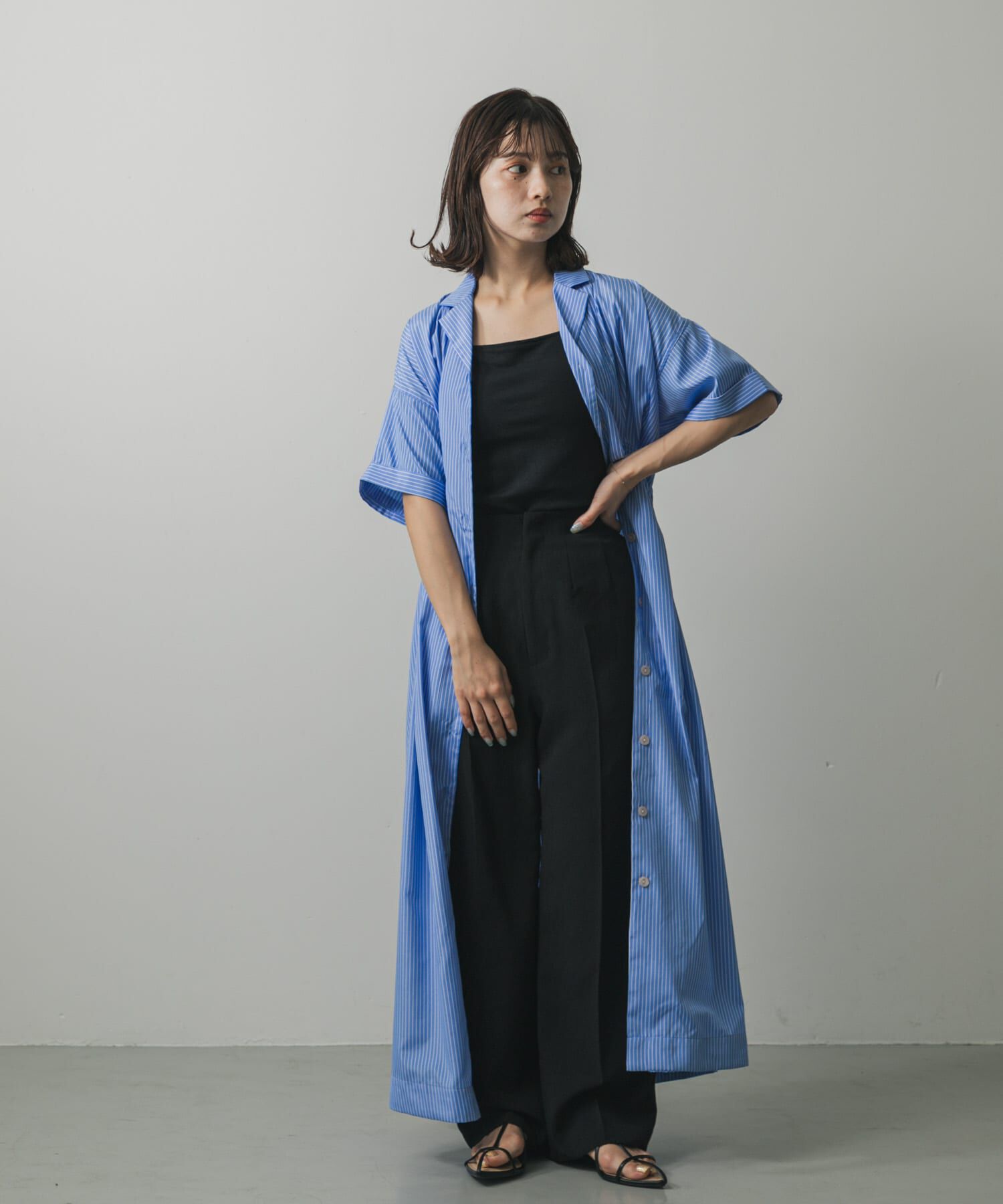 SENSE OF PLACE by URBAN RESEARCH「『UR TECH DRYLUXE』リネンライクワイドパンツ」|その他|