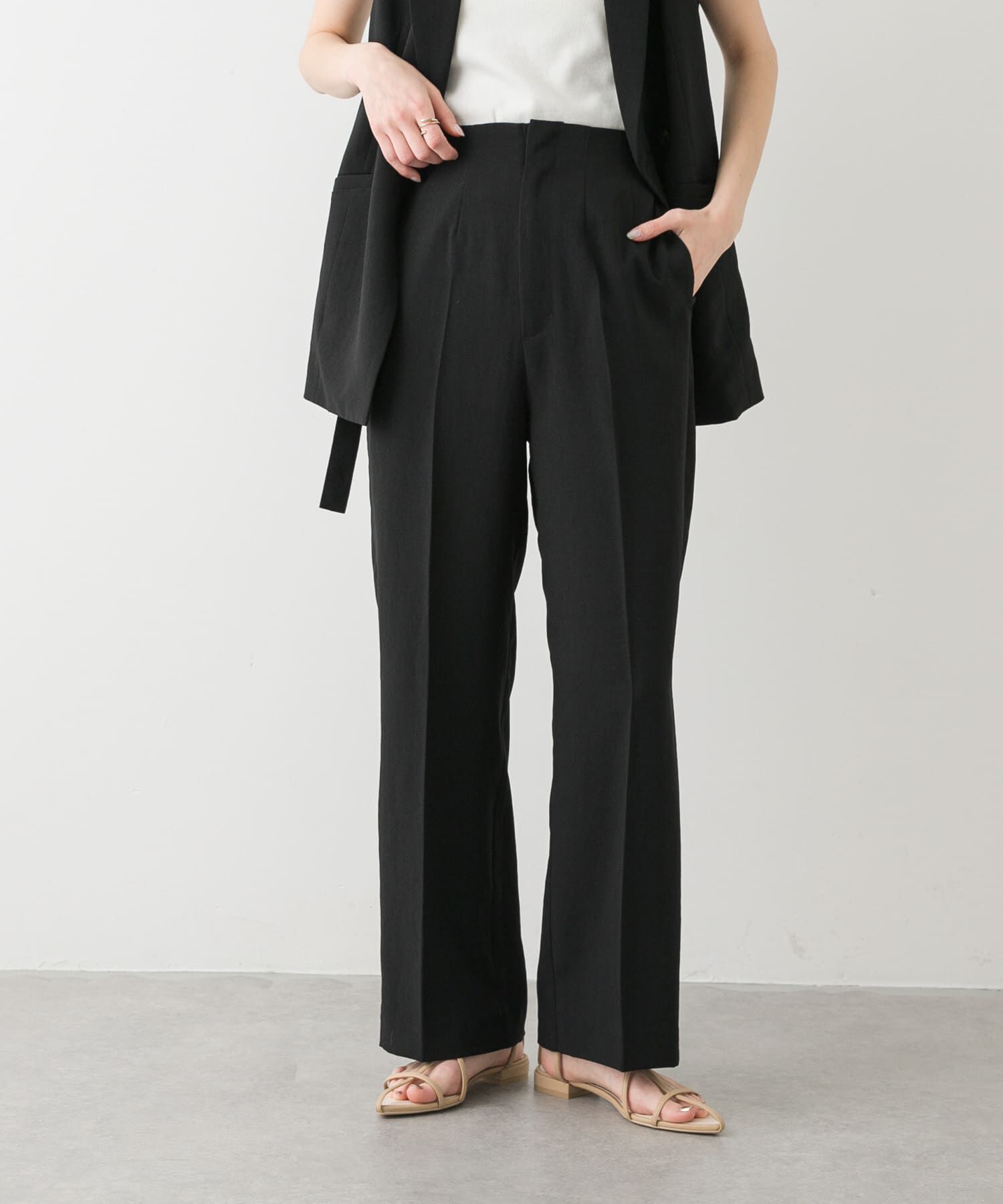 SENSE OF PLACE by URBAN RESEARCH「『UR TECH DRYLUXE』リネンライクワイドパンツ」|その他|