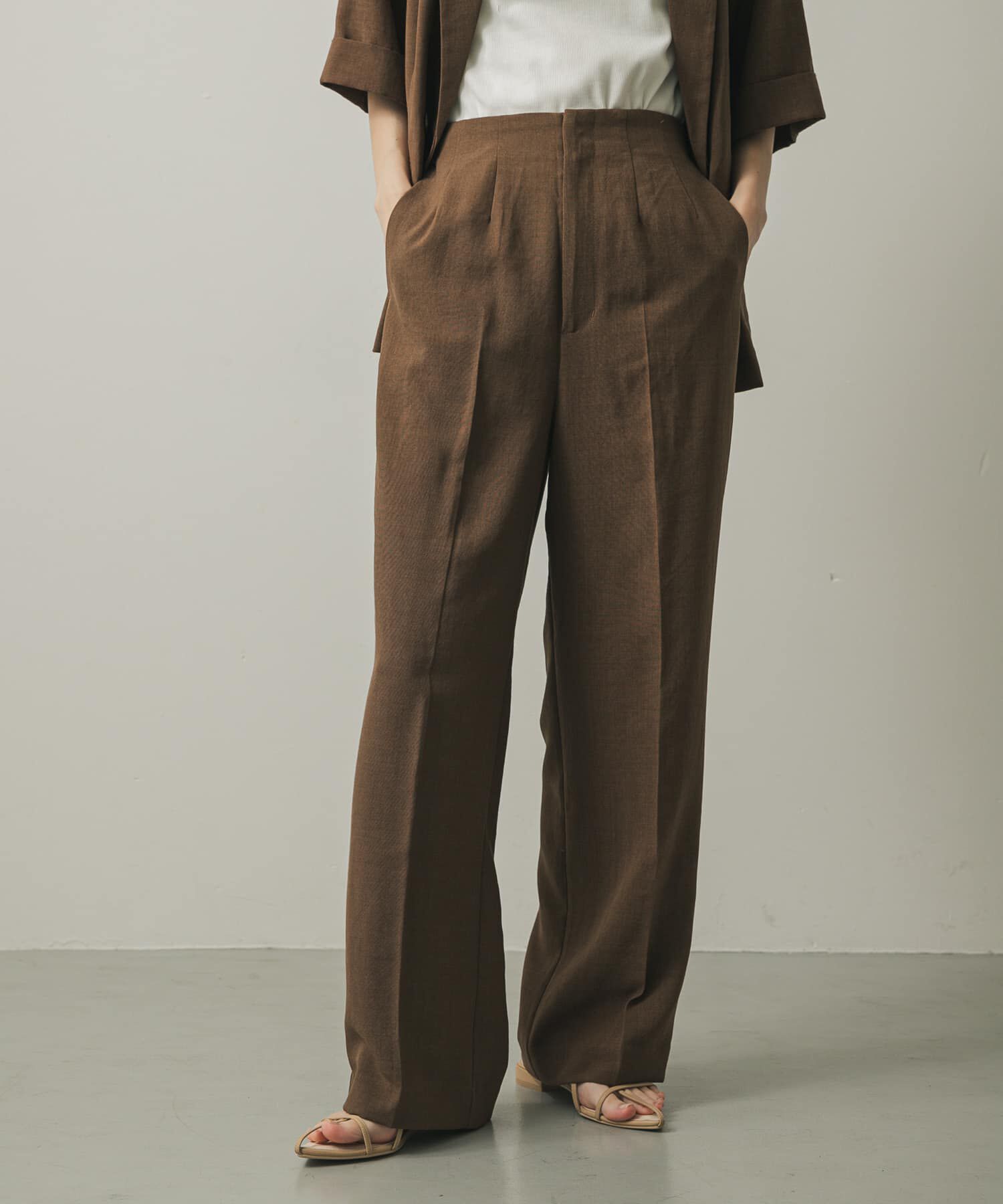 SENSE OF PLACE by URBAN RESEARCH「『UR TECH DRYLUXE』リネンライクワイドパンツ」|その他|