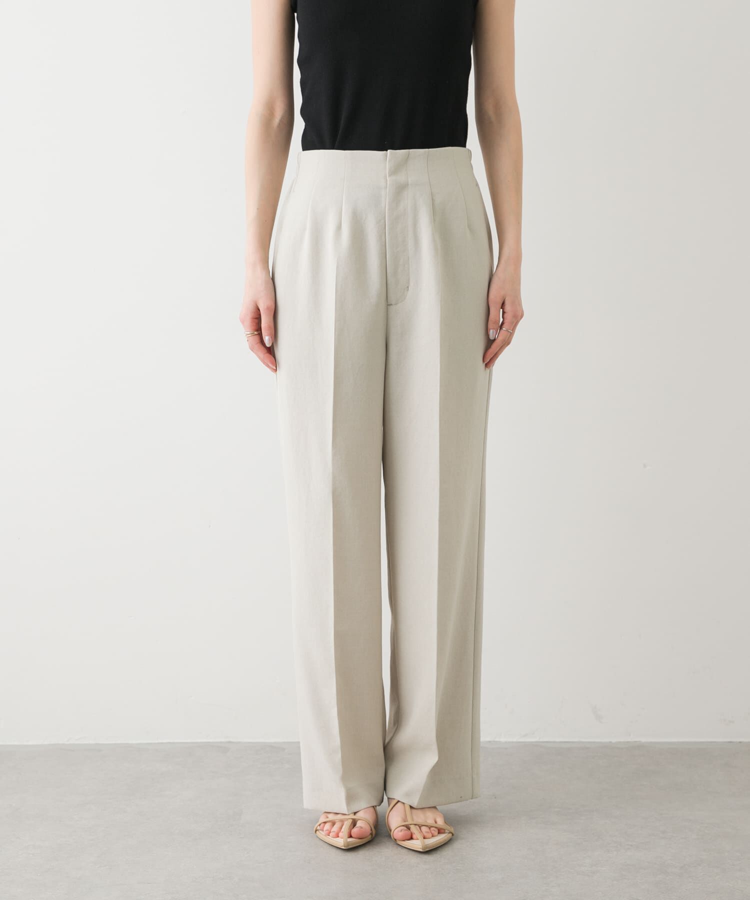 SENSE OF PLACE by URBAN RESEARCH「『UR TECH DRYLUXE』リネンライクワイドパンツ」|その他|