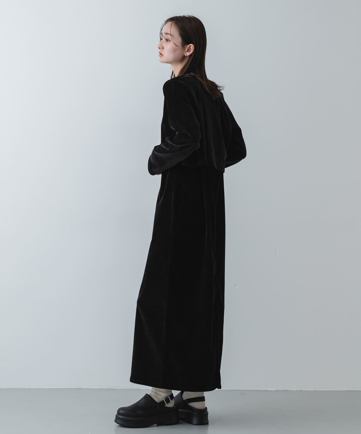 SENSE OF PLACE by URBAN RESEARCH「2Pベロアアンサンブルワンピース」|ワンピース|