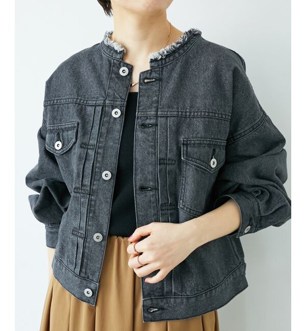  「ノーカラーデニムジャケット」|その他|