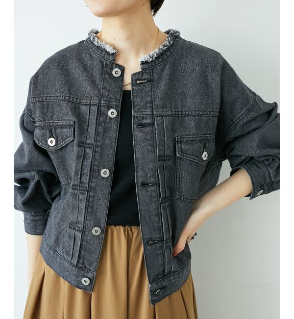  「ノーカラーデニムジャケット」|その他|