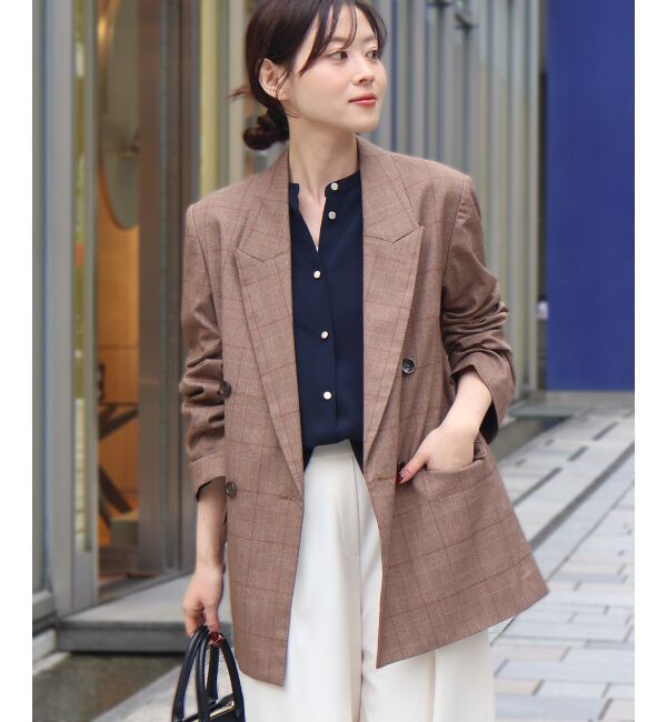  「グレンチェックダブルブレストジャケット」|その他|